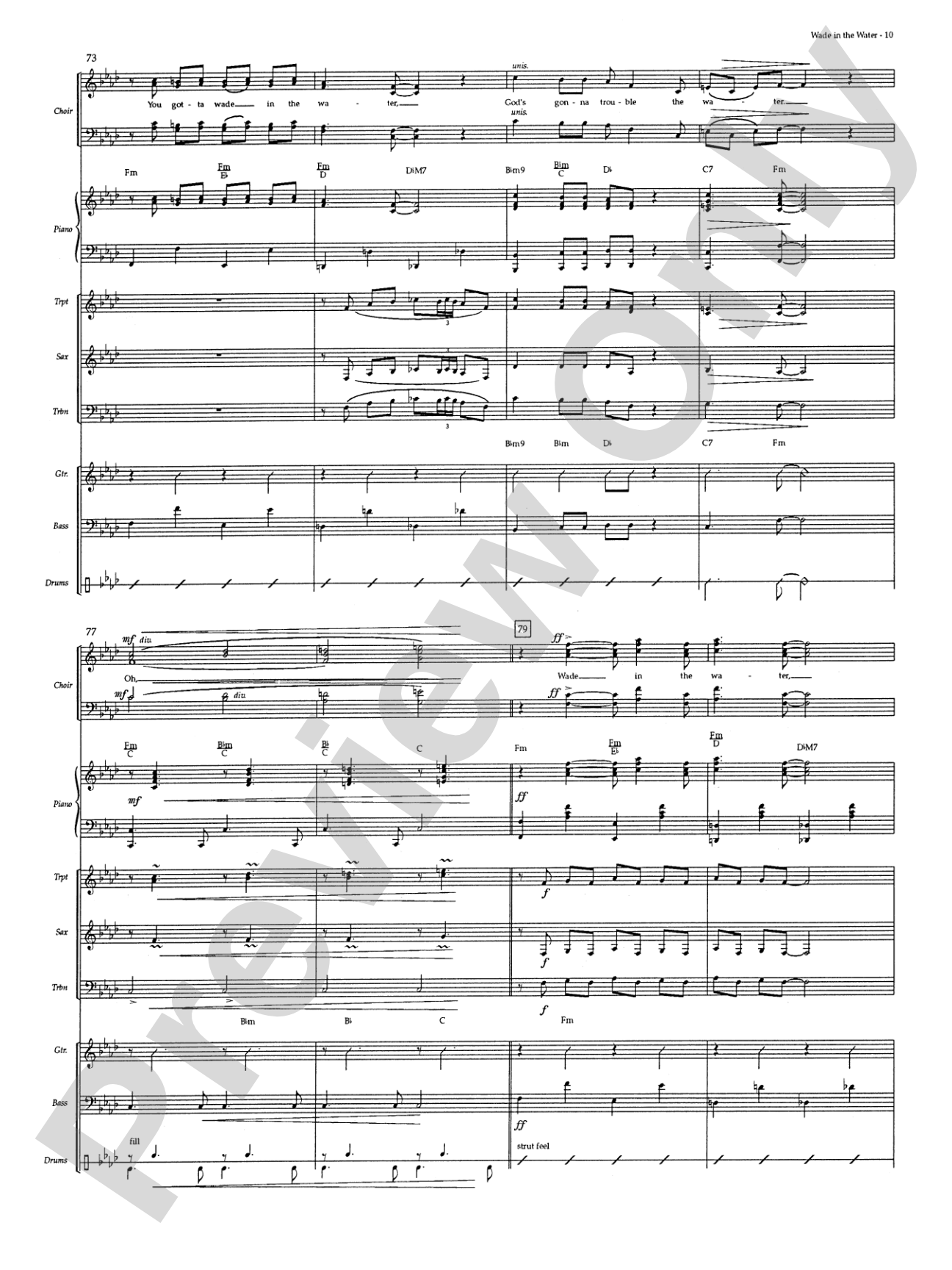 Wade in the Water: Score: Choral SoundPax