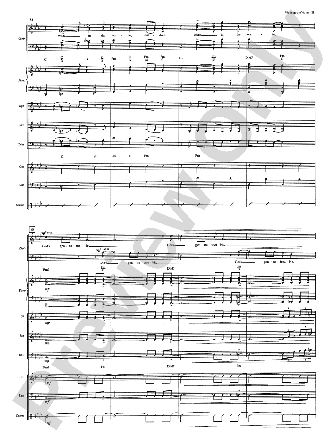 Wade in the Water: Score: Choral SoundPax