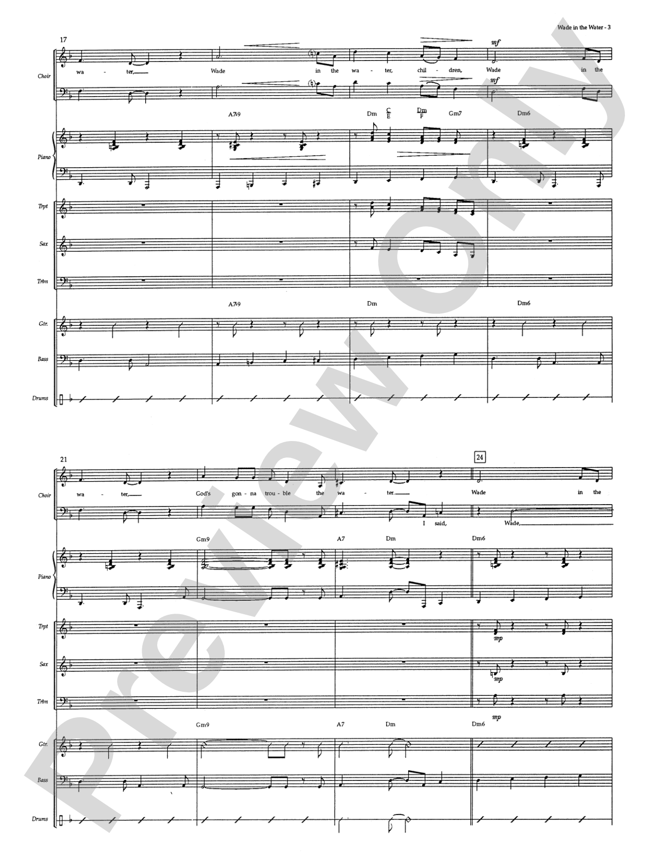 Wade in the Water: Score: Choral SoundPax