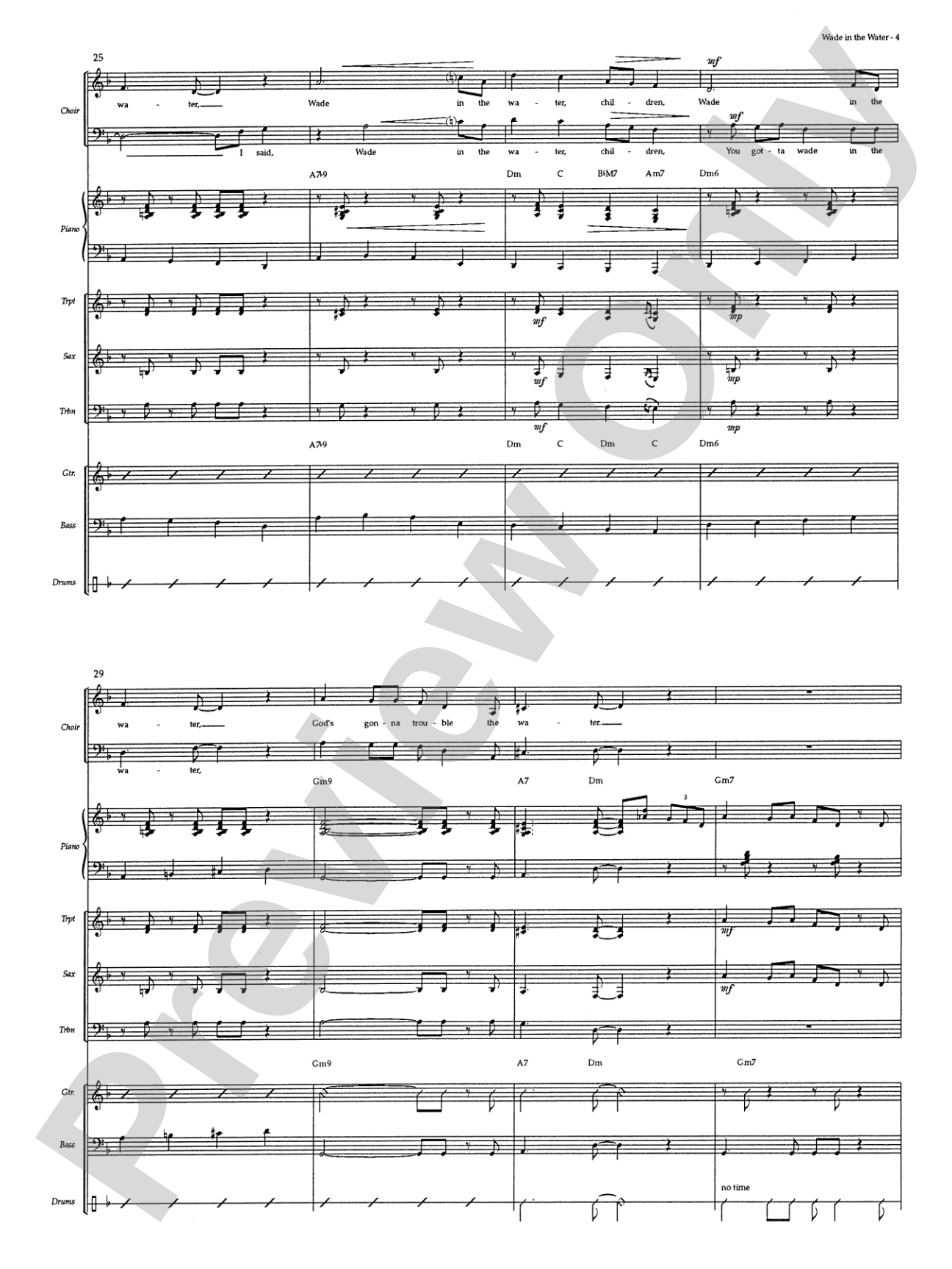 Wade in the Water: Score: Choral SoundPax