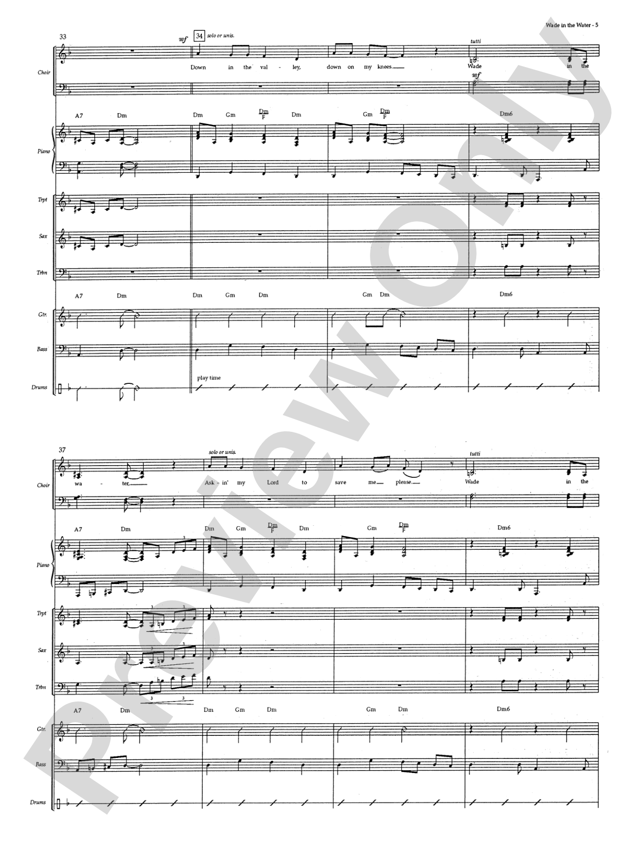 Wade in the Water: Score: Choral SoundPax