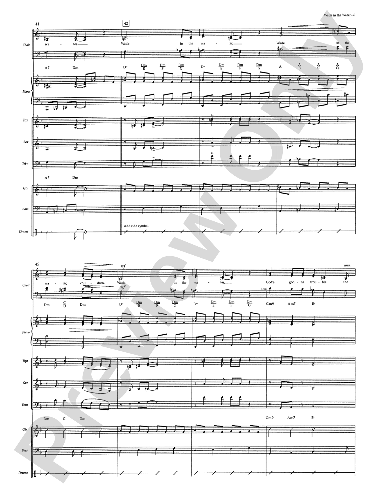 Wade in the Water: Score: Choral SoundPax