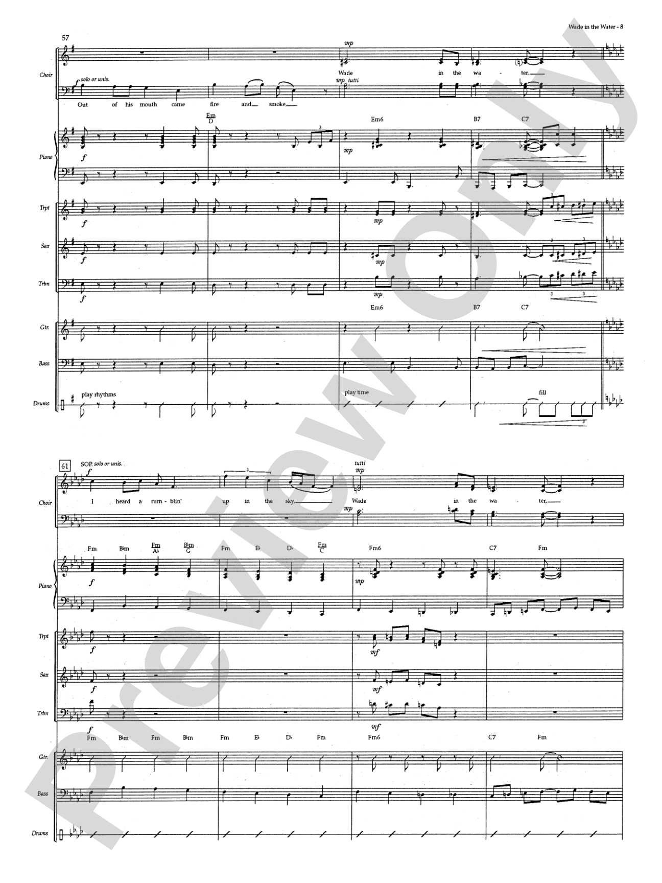 Wade in the Water: Score: Choral SoundPax