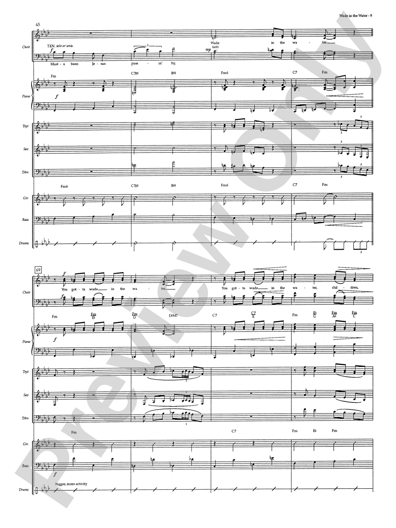 Wade in the Water: Score: Choral SoundPax