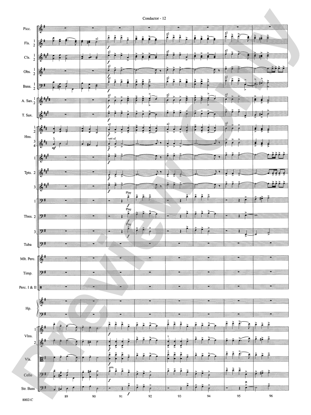 A Christmas Festival: Score