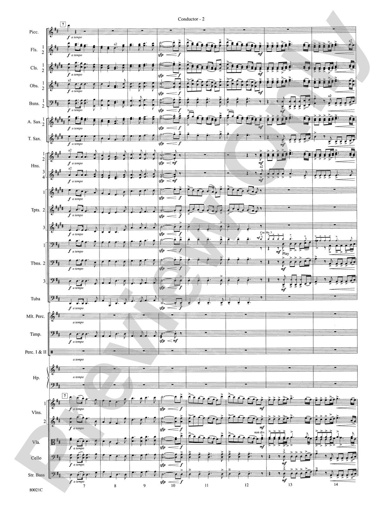 A Christmas Festival: Score