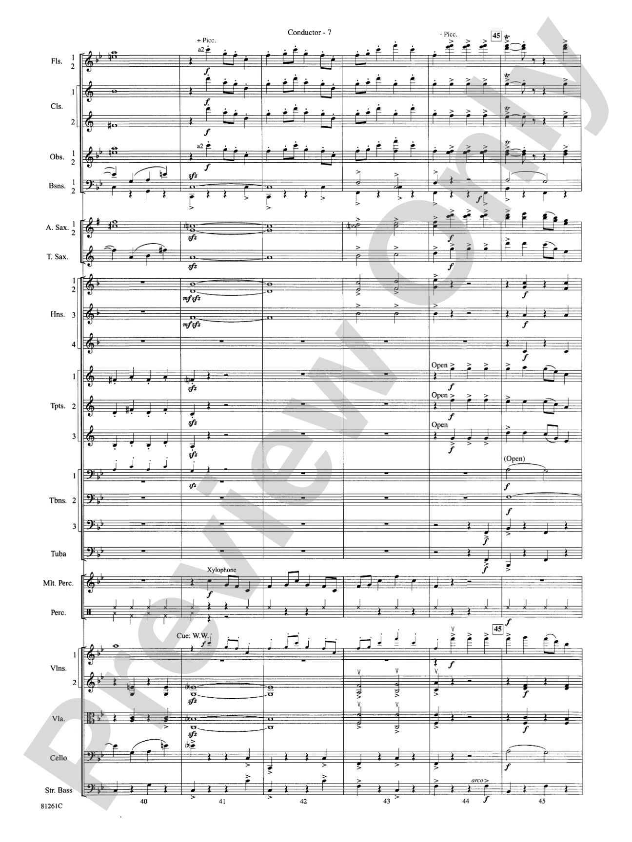 Sleigh Ride: Full Orchestra Conductor Score & Parts
