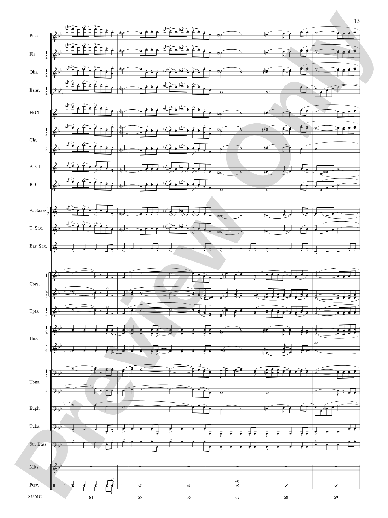 Blue Tango: Concert Band Conductor Score & Parts