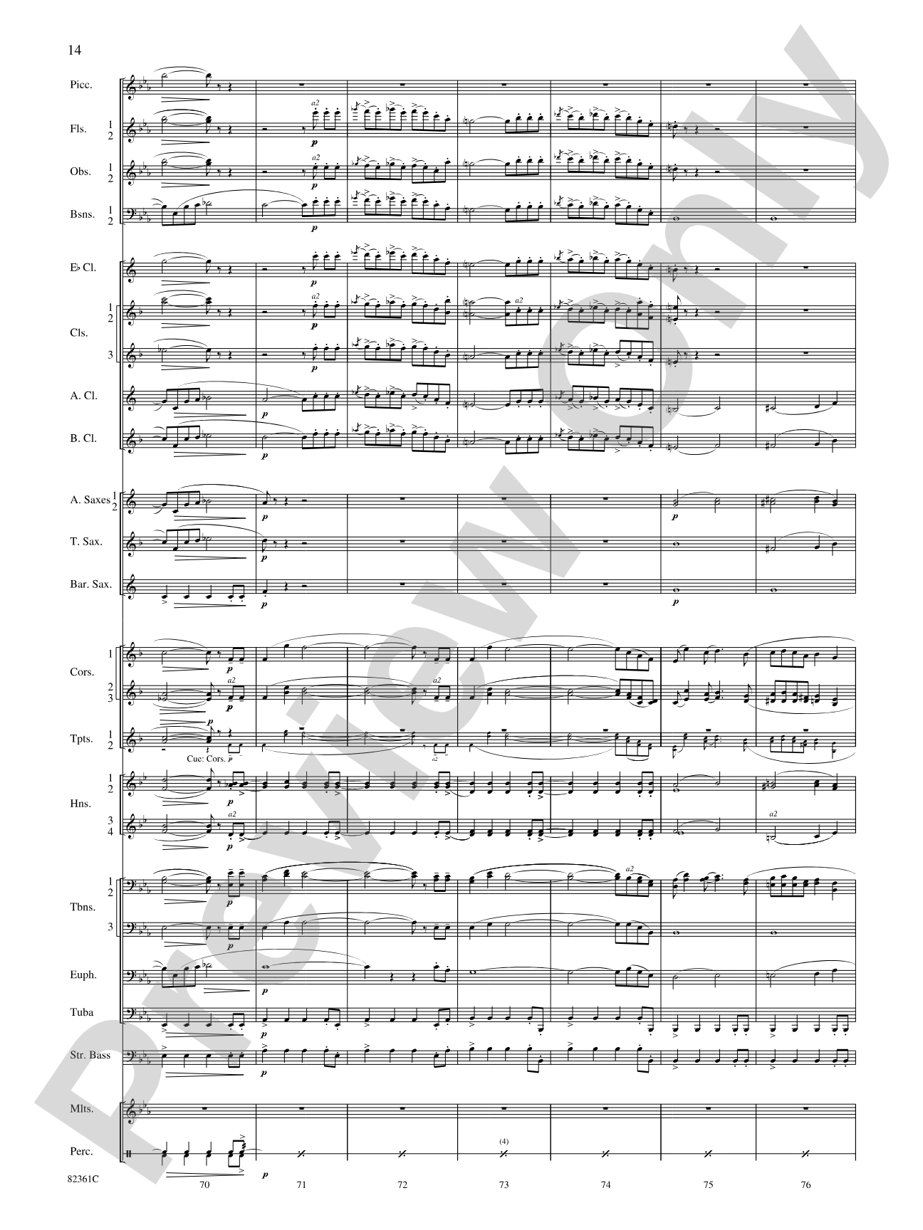 Blue Tango: Concert Band Conductor Score & Parts