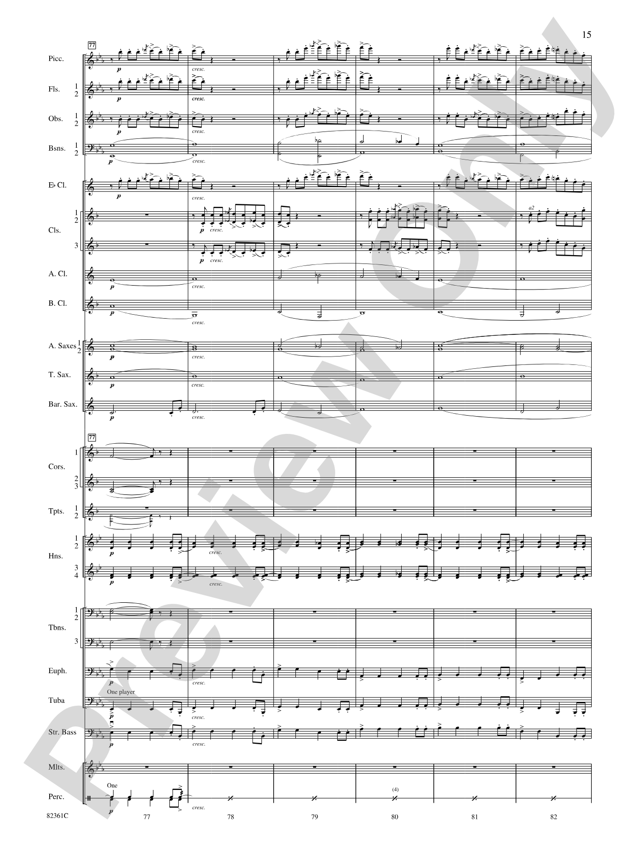 Blue Tango: Concert Band Conductor Score & Parts