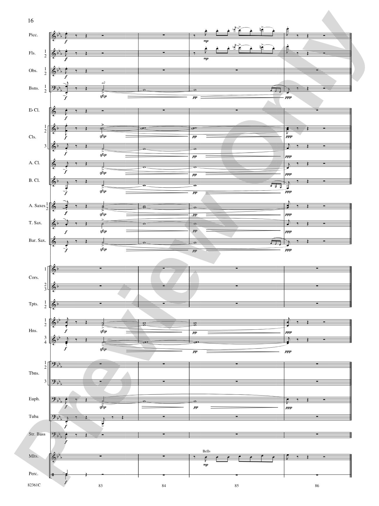 Blue Tango: Concert Band Conductor Score & Parts