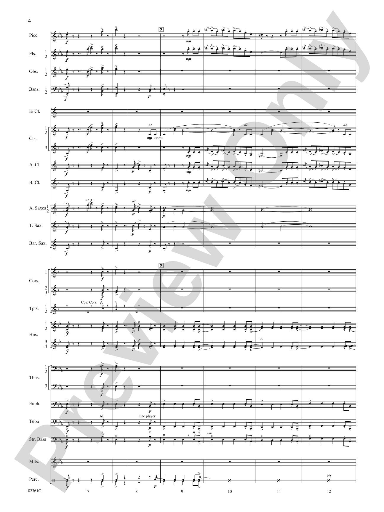 Blue Tango: Concert Band Conductor Score & Parts
