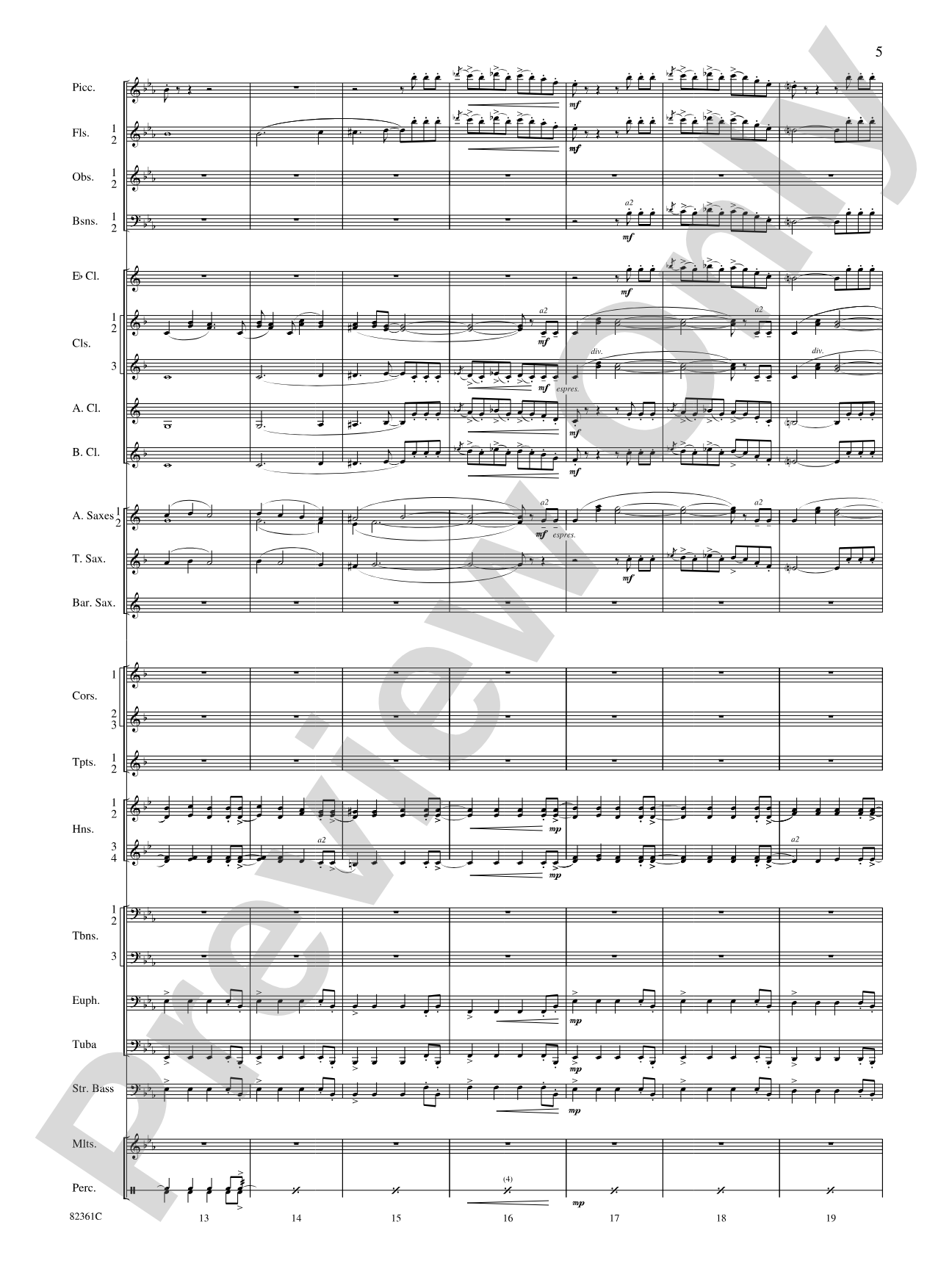 Blue Tango: Concert Band Conductor Score & Parts