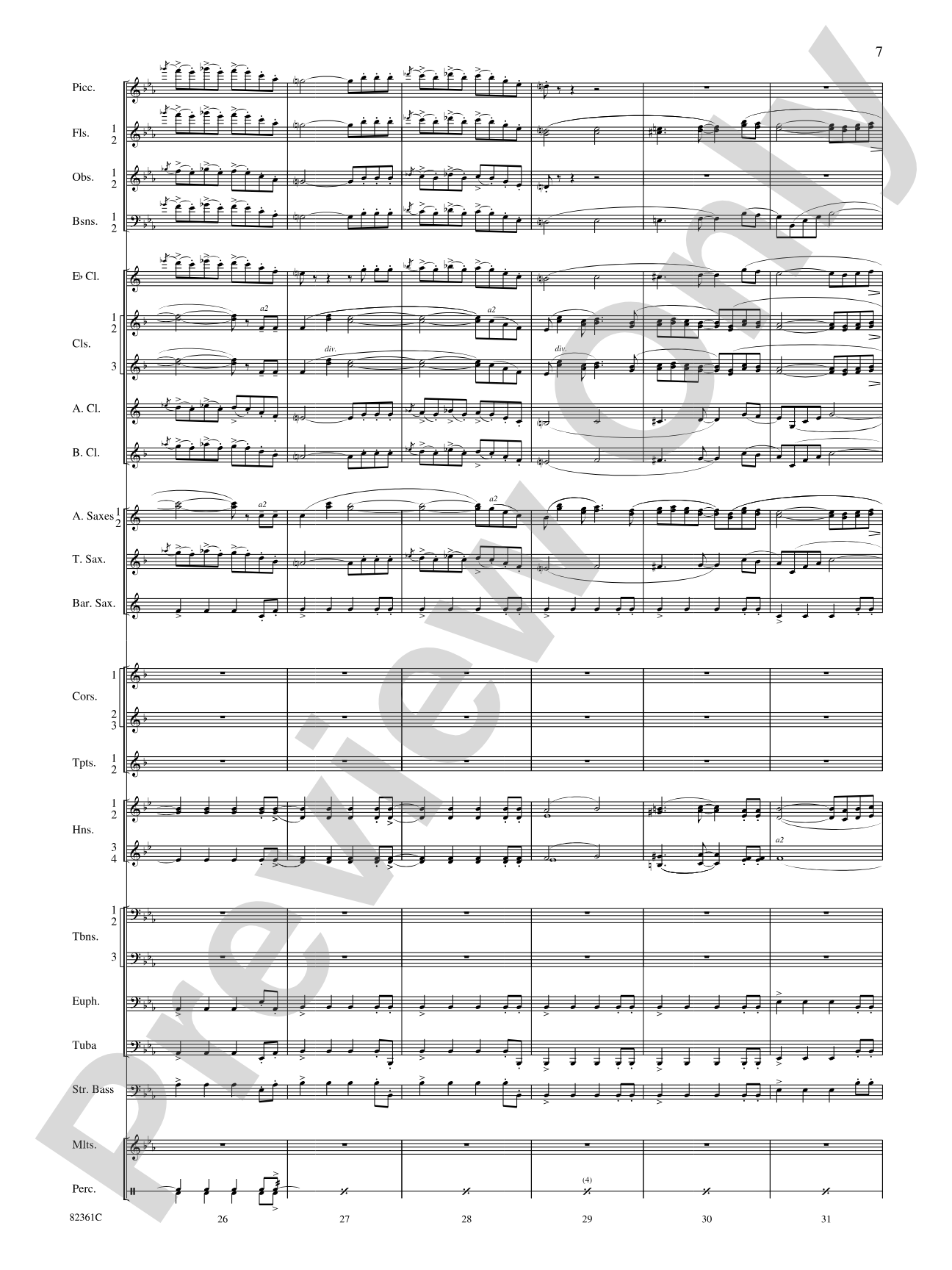 Blue Tango: Concert Band Conductor Score & Parts