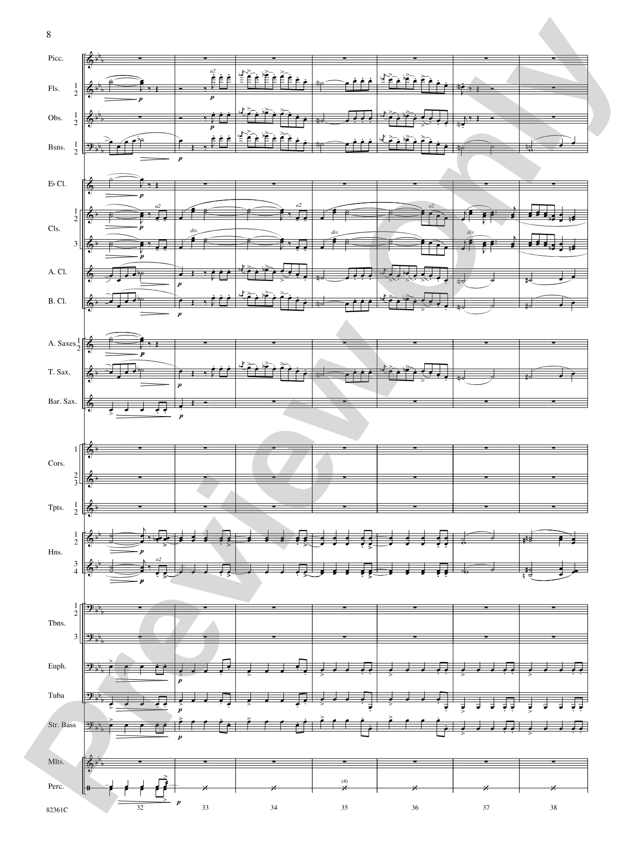 Blue Tango: Concert Band Conductor Score & Parts