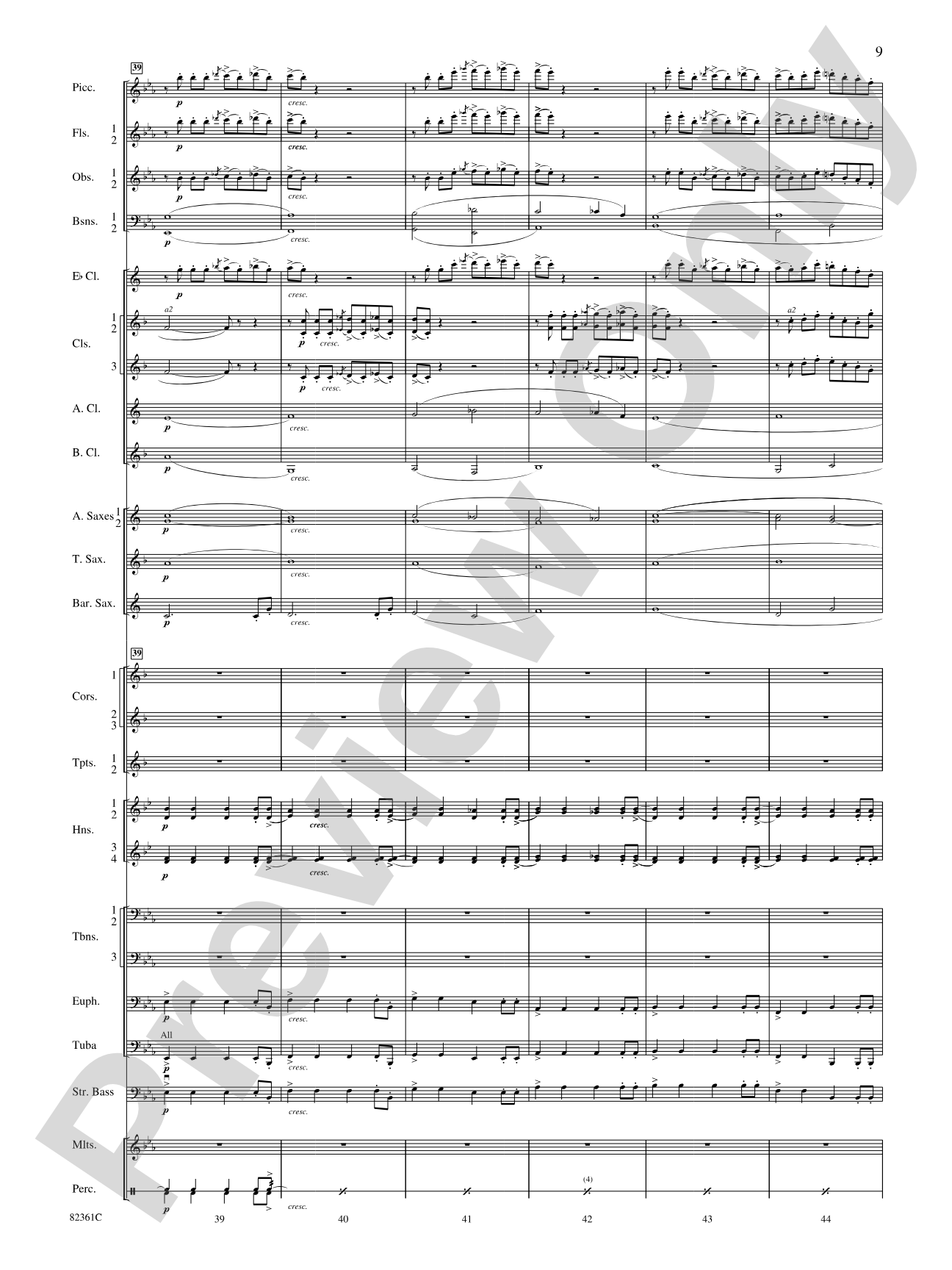 Blue Tango: Concert Band Conductor Score & Parts