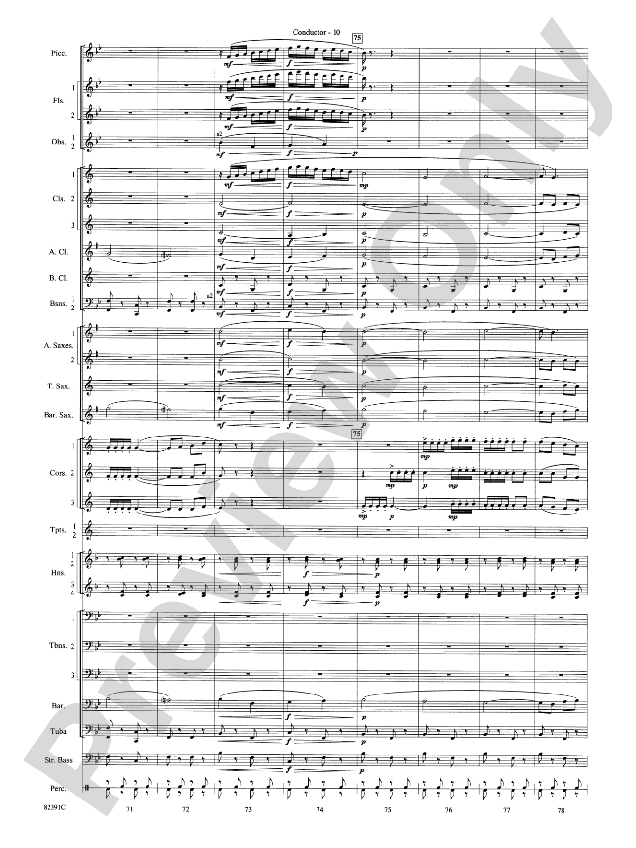 Bugler's Holiday (with Cornet Trio): Concert Band Conductor Score & Parts