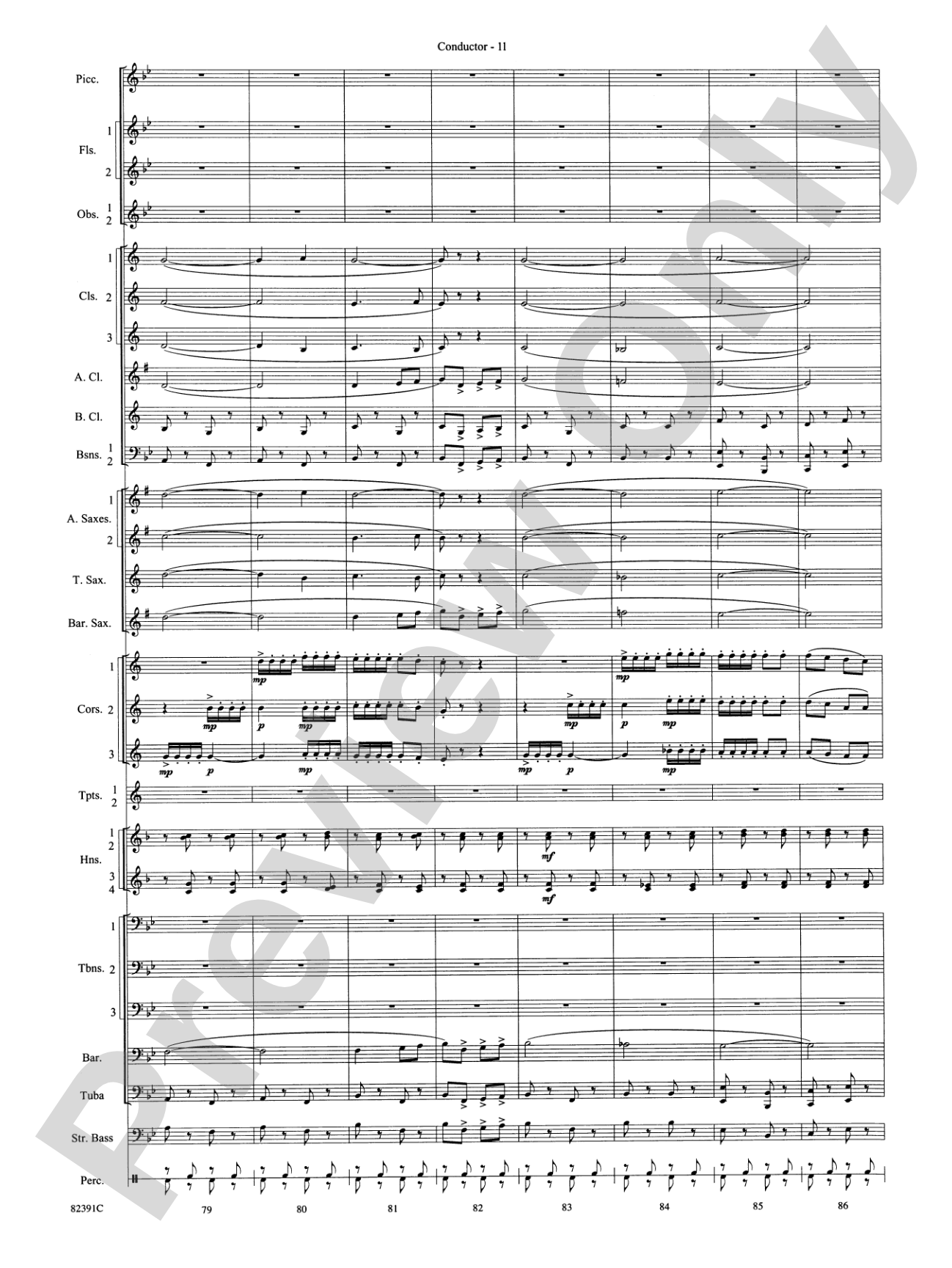 Bugler's Holiday (with Cornet Trio): Concert Band Conductor Score & Parts