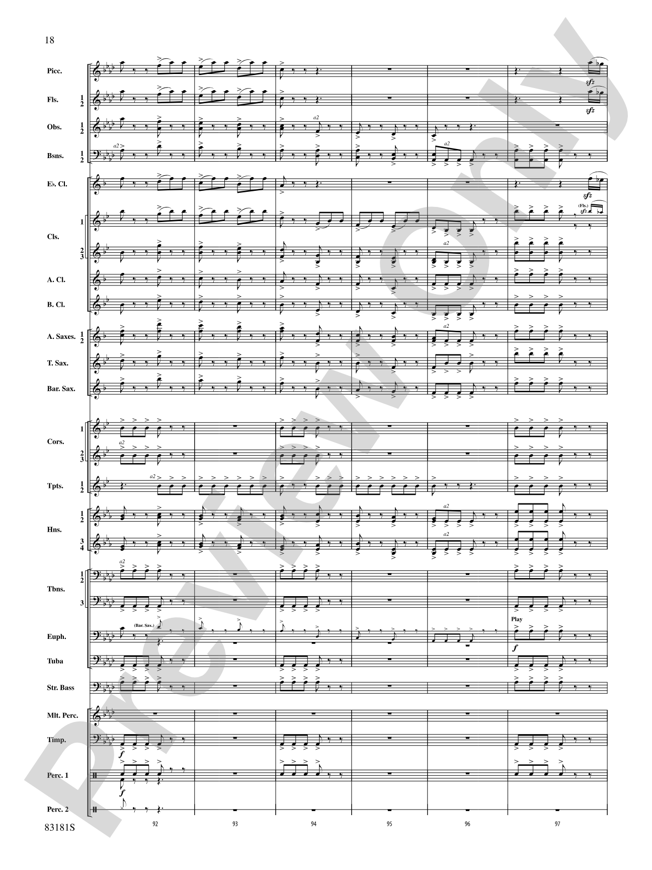 The Irish Washerwoman (from the Irish Suite): Concert Band Conductor Score & Parts