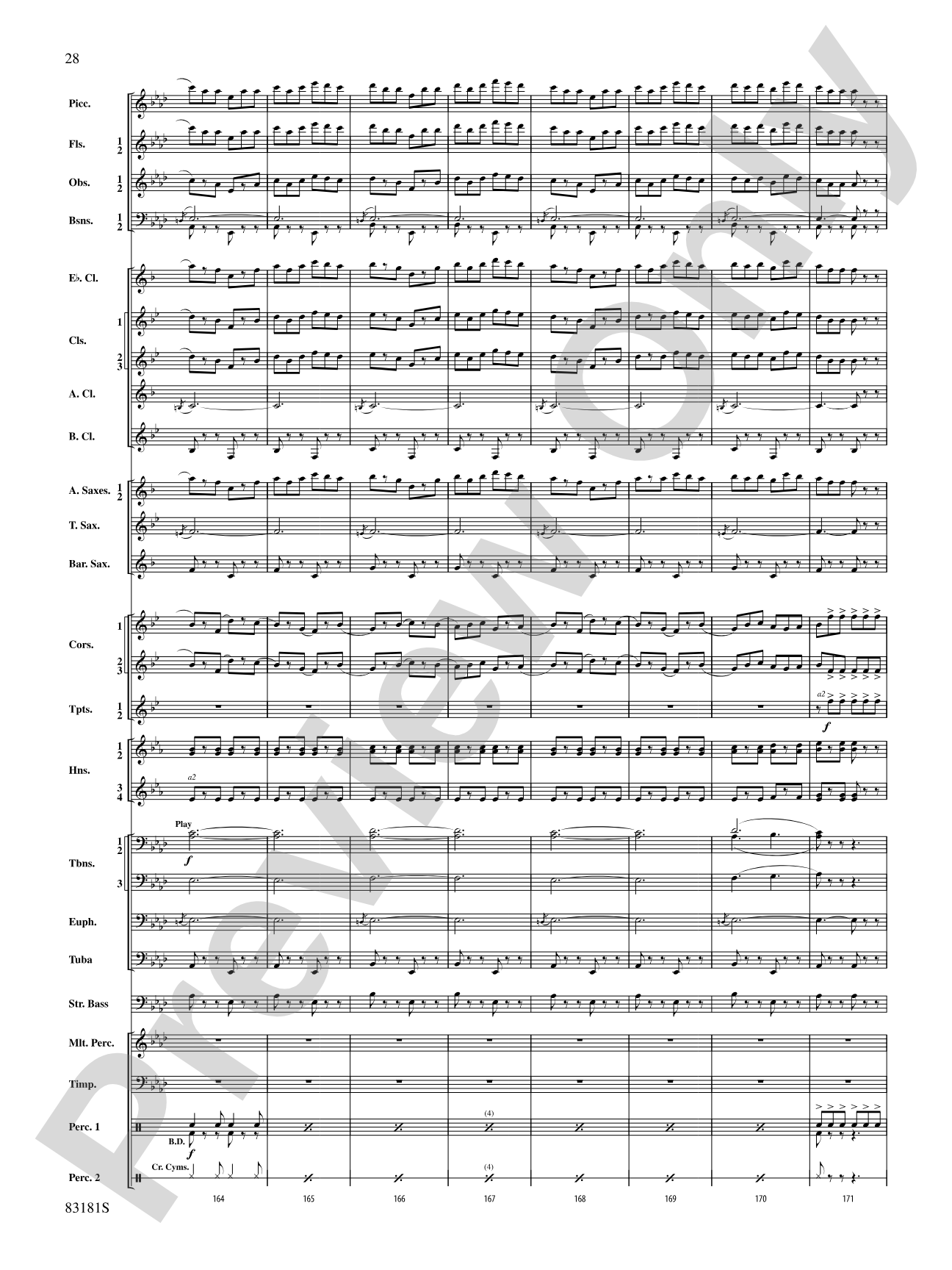 The Irish Washerwoman (from the Irish Suite): Concert Band Conductor Score & Parts