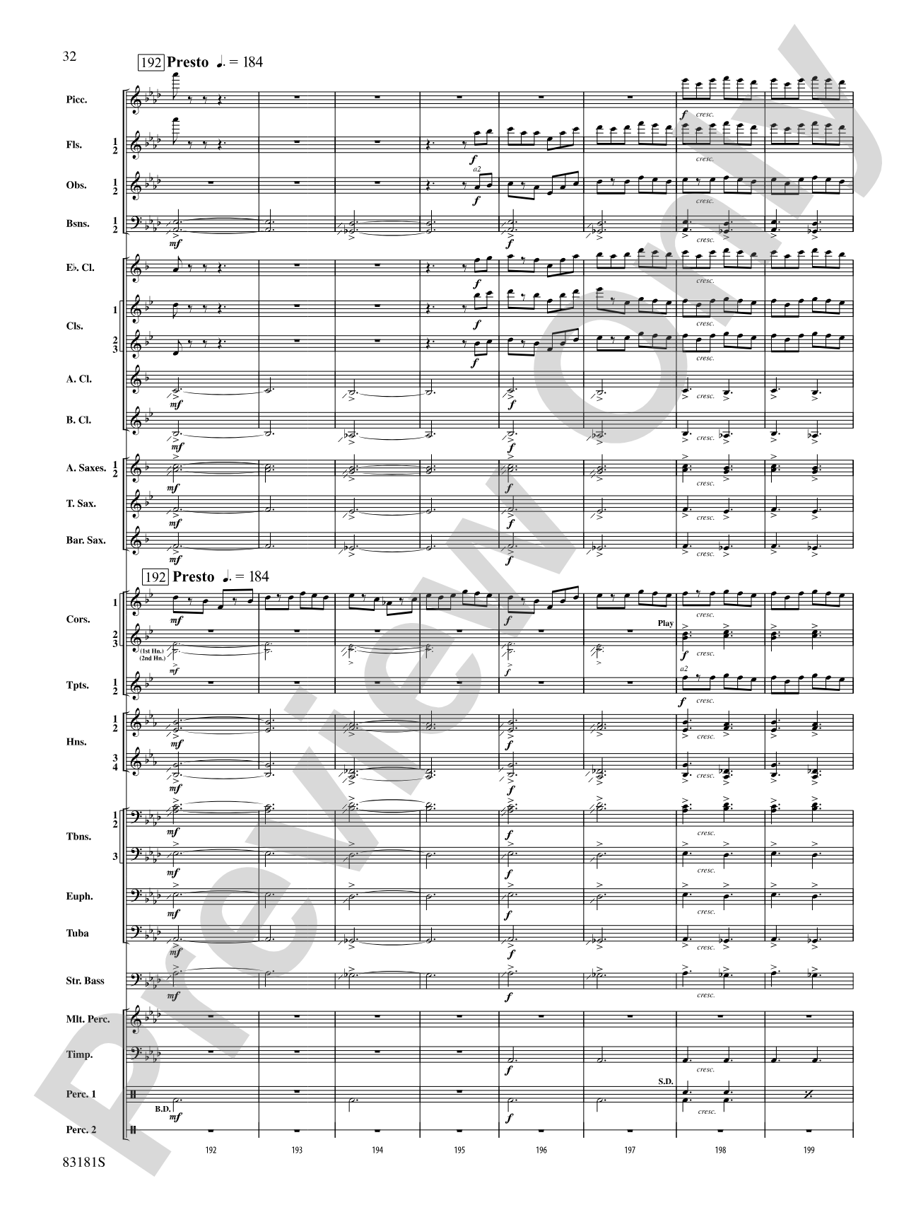 The Irish Washerwoman (from the Irish Suite): Concert Band Conductor Score & Parts