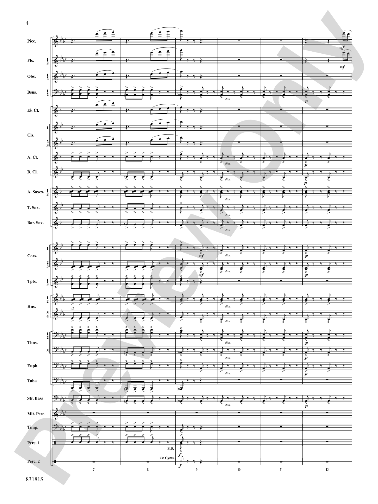 The Irish Washerwoman (from the Irish Suite): Concert Band Conductor Score & Parts