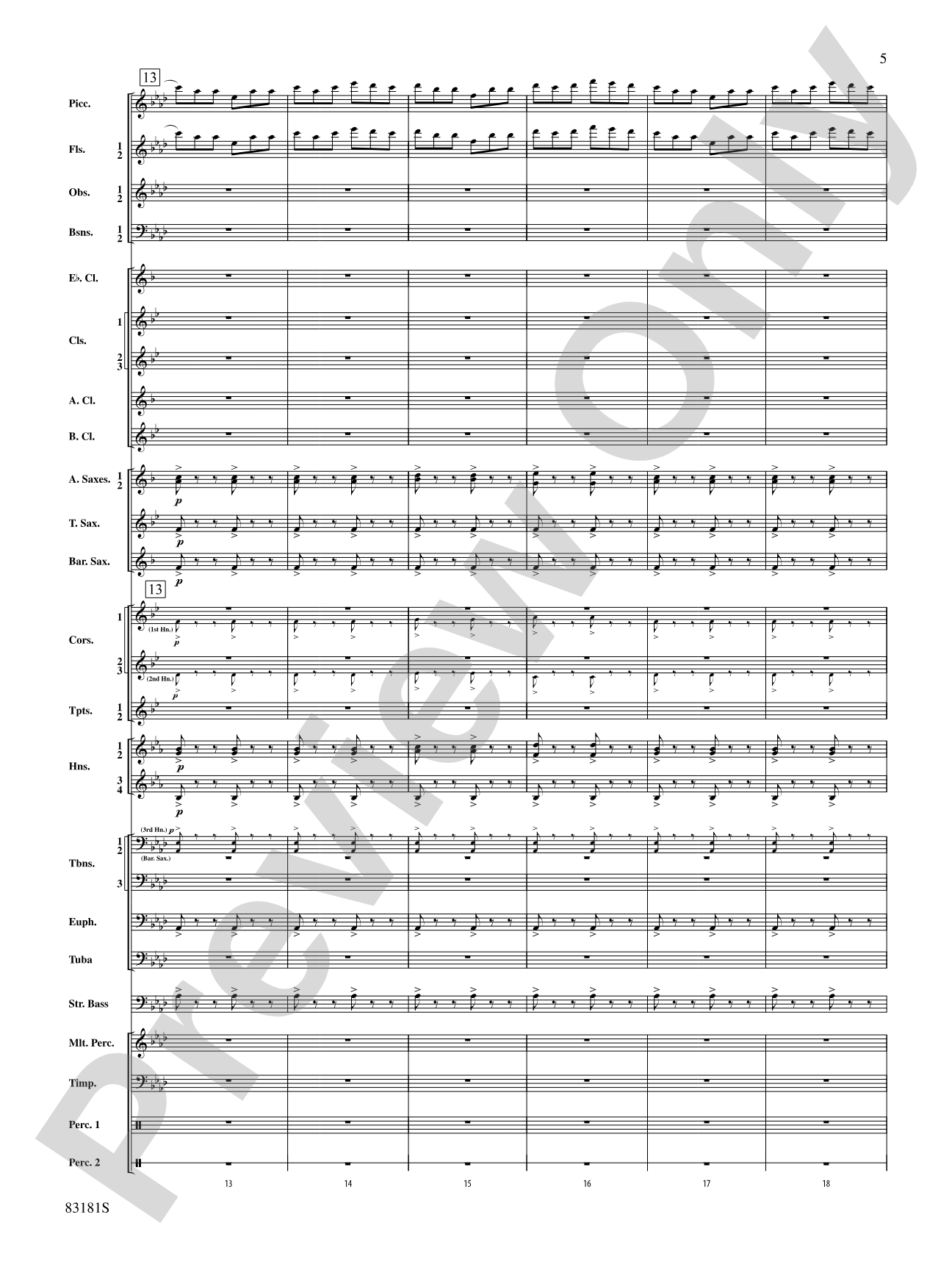 The Irish Washerwoman (from the Irish Suite): Concert Band Conductor Score & Parts