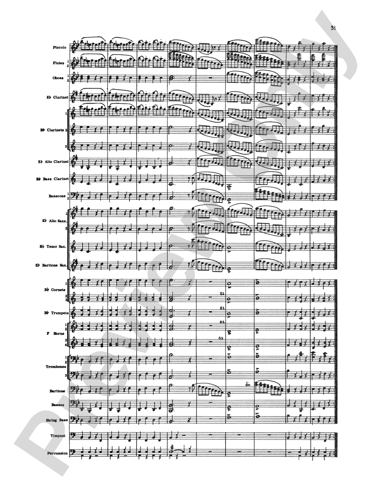 The Marriage of Figaro Overture: Concert Band Conductor Score & Parts