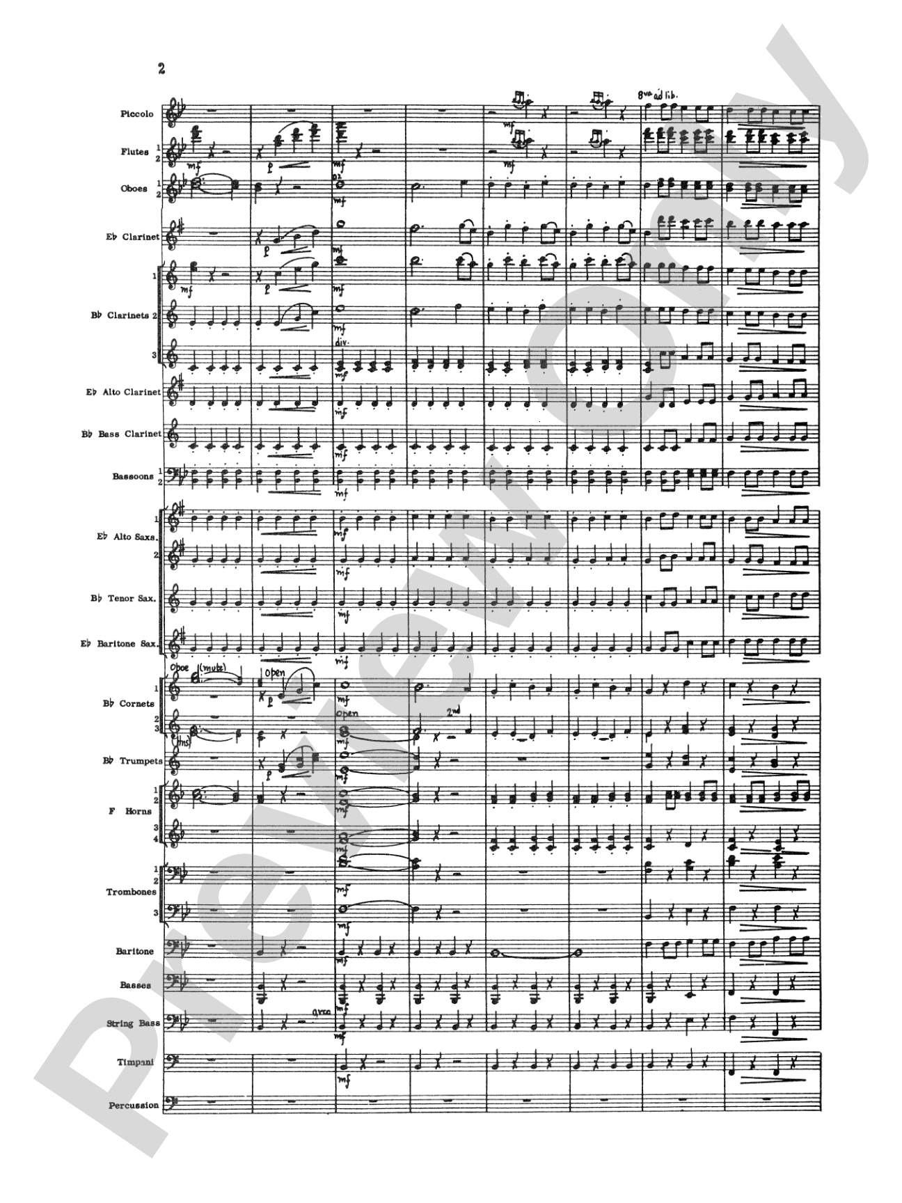 The Marriage of Figaro Overture: Concert Band Conductor Score & Parts
