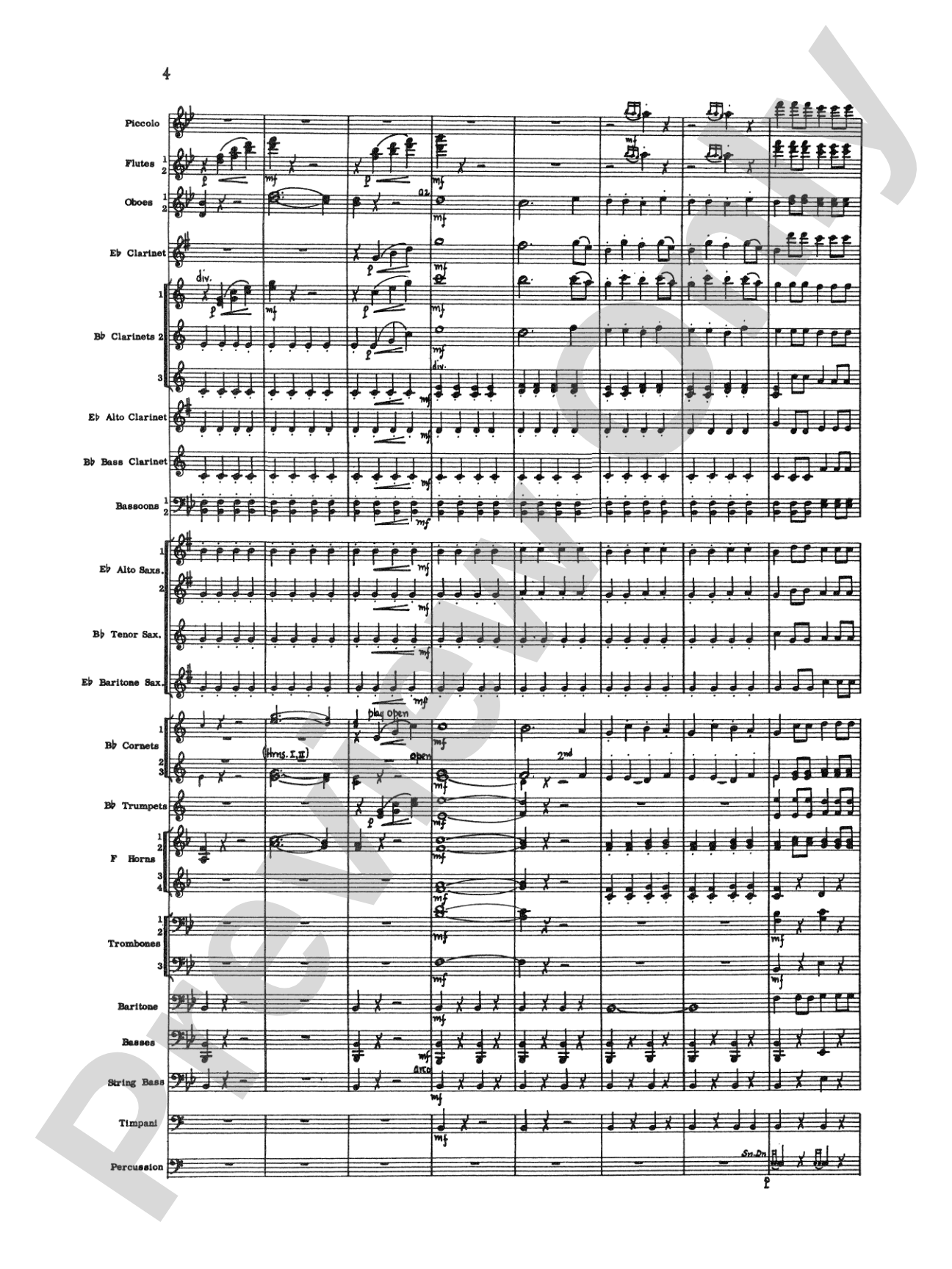 The Marriage of Figaro Overture: Concert Band Conductor Score & Parts