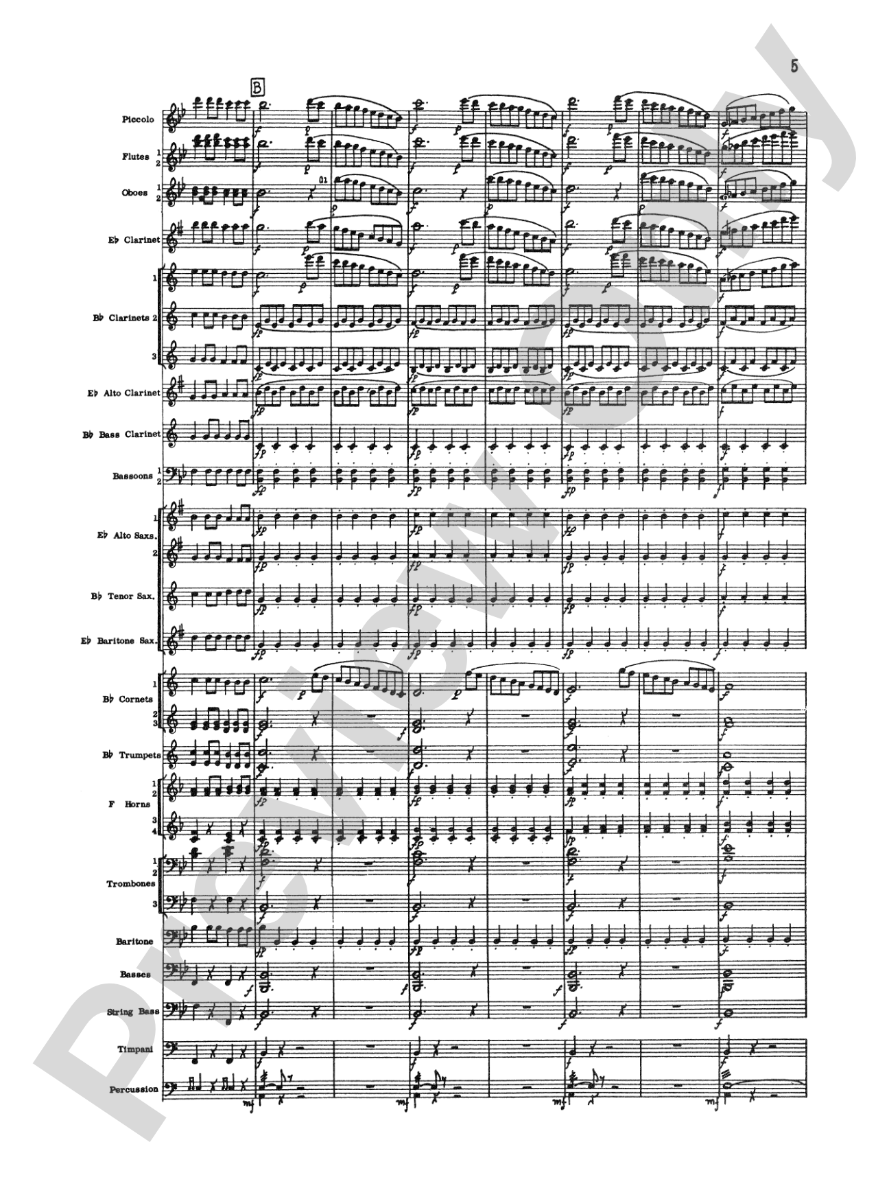 The Marriage of Figaro Overture: Concert Band Conductor Score & Parts