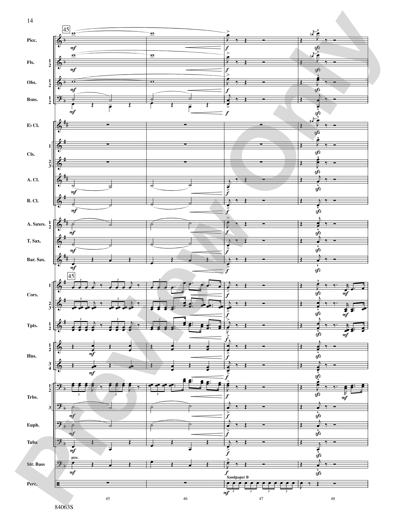 Sandpaper Ballet: Concert Band Conductor Score & Parts