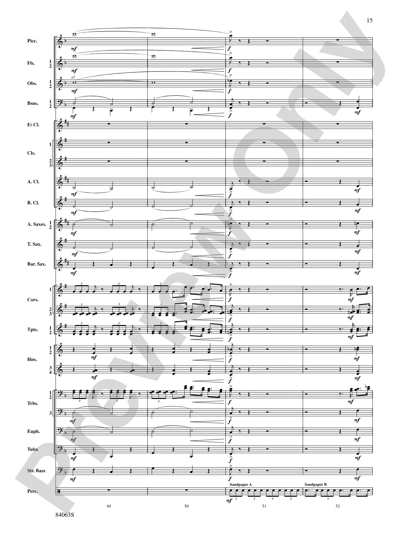 Sandpaper Ballet: Concert Band Conductor Score & Parts