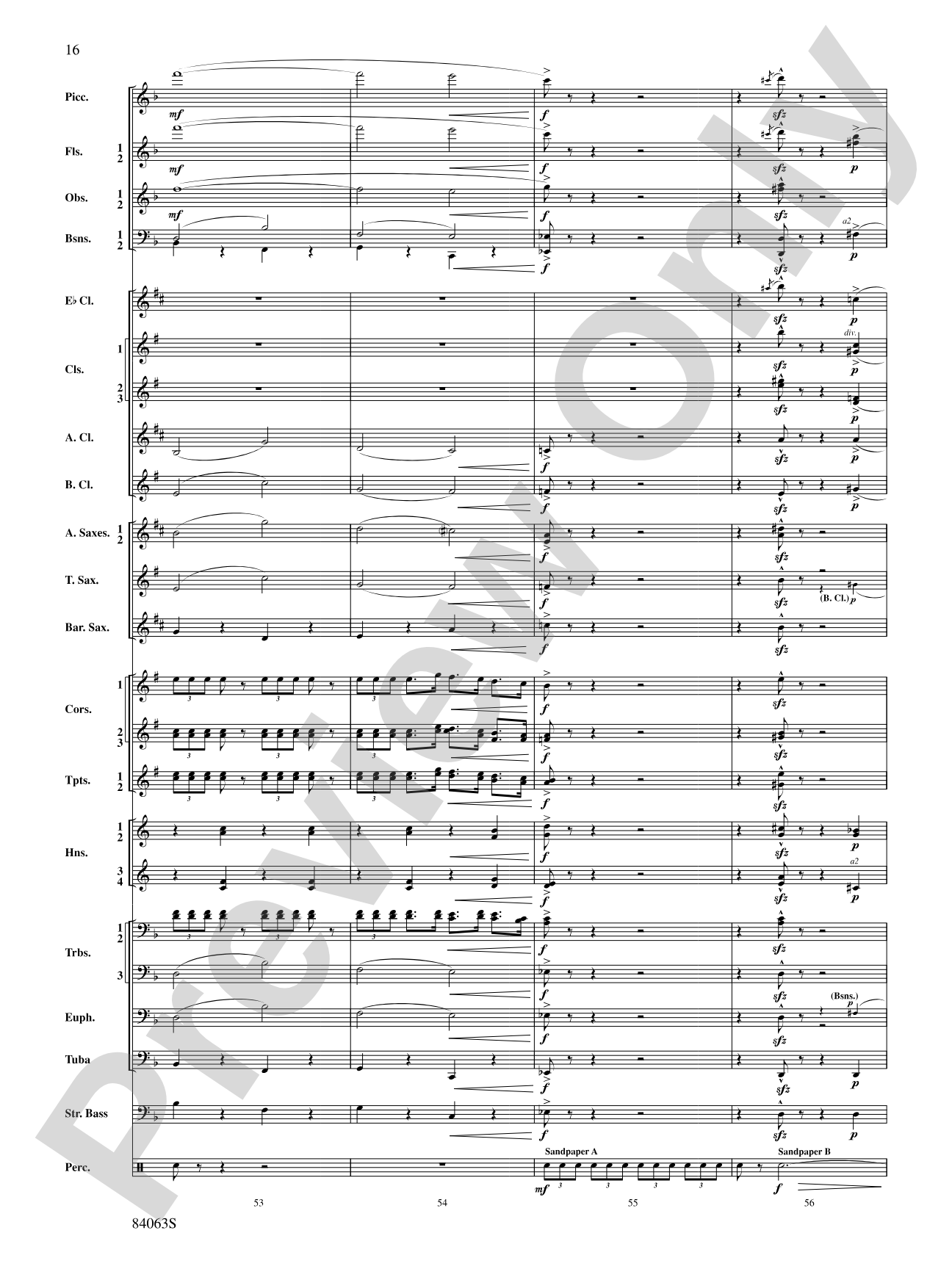 Sandpaper Ballet: Concert Band Conductor Score & Parts