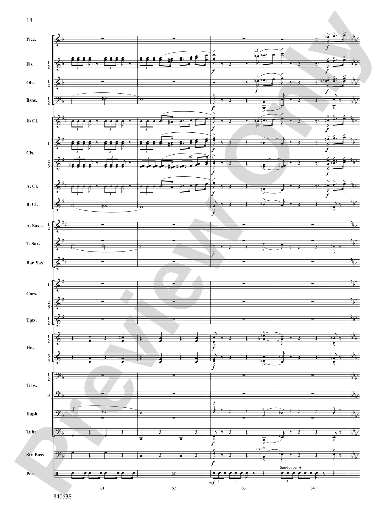 Sandpaper Ballet: Concert Band Conductor Score & Parts
