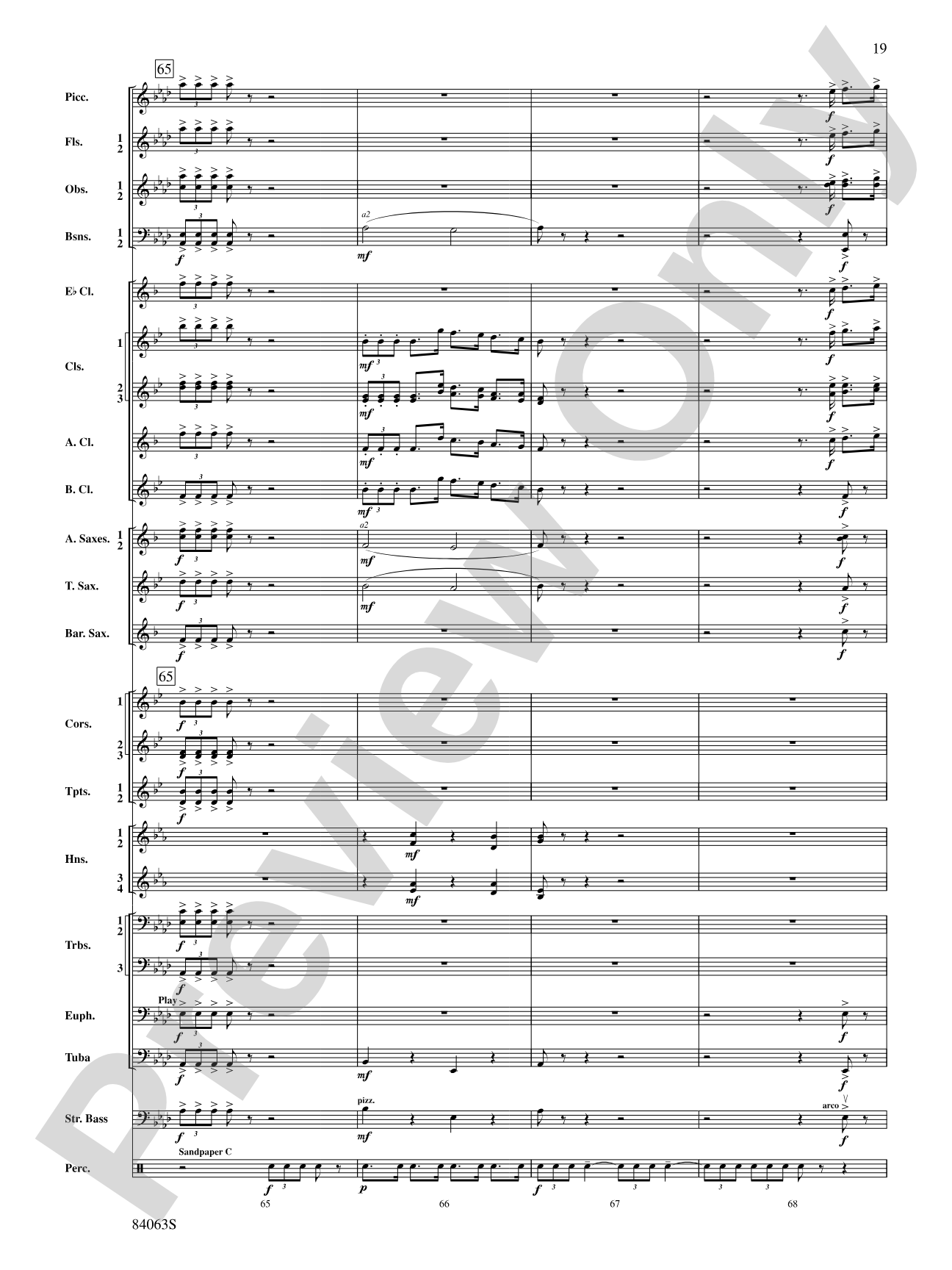 Sandpaper Ballet: Concert Band Conductor Score & Parts