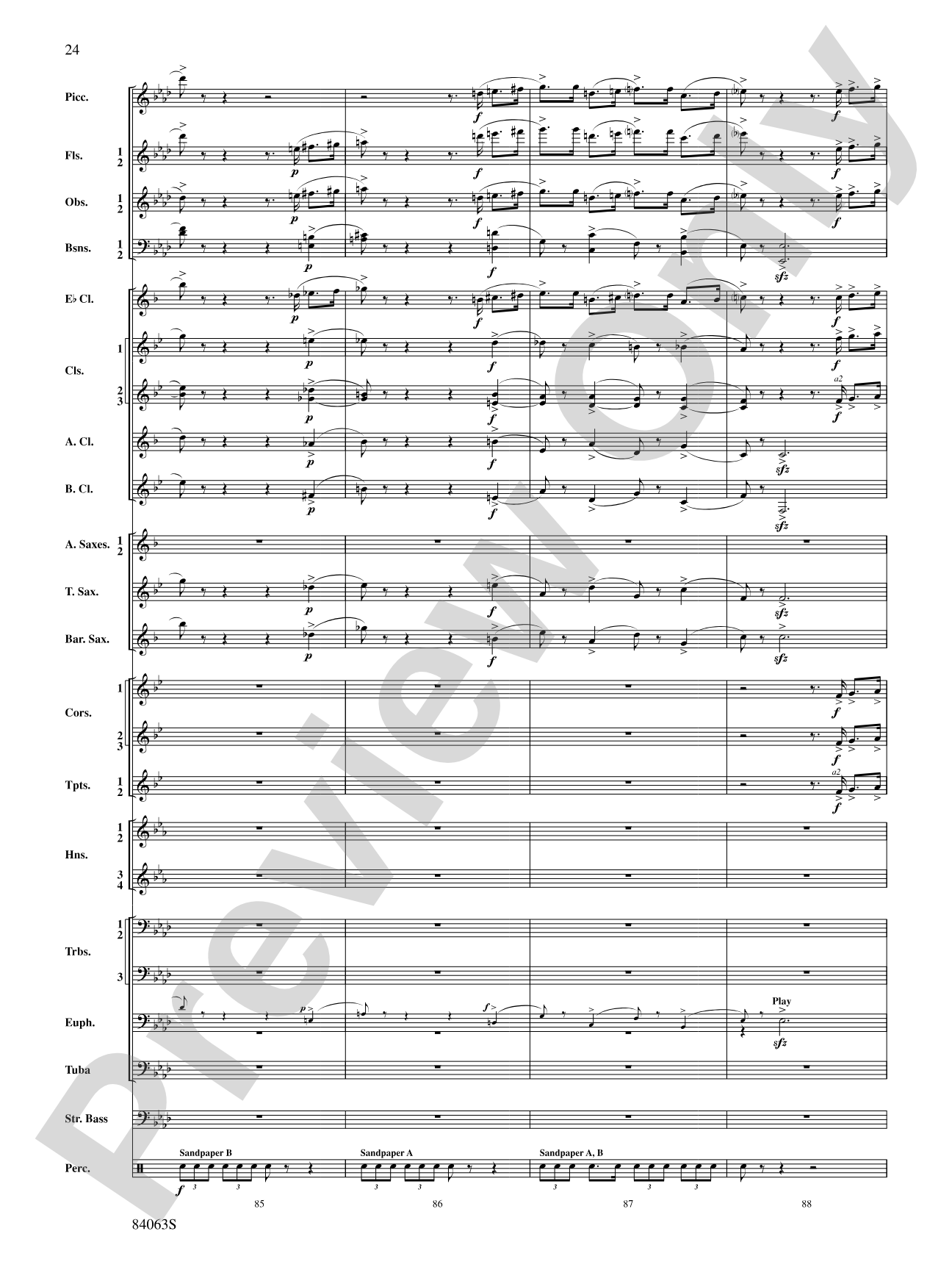 Sandpaper Ballet: Concert Band Conductor Score & Parts