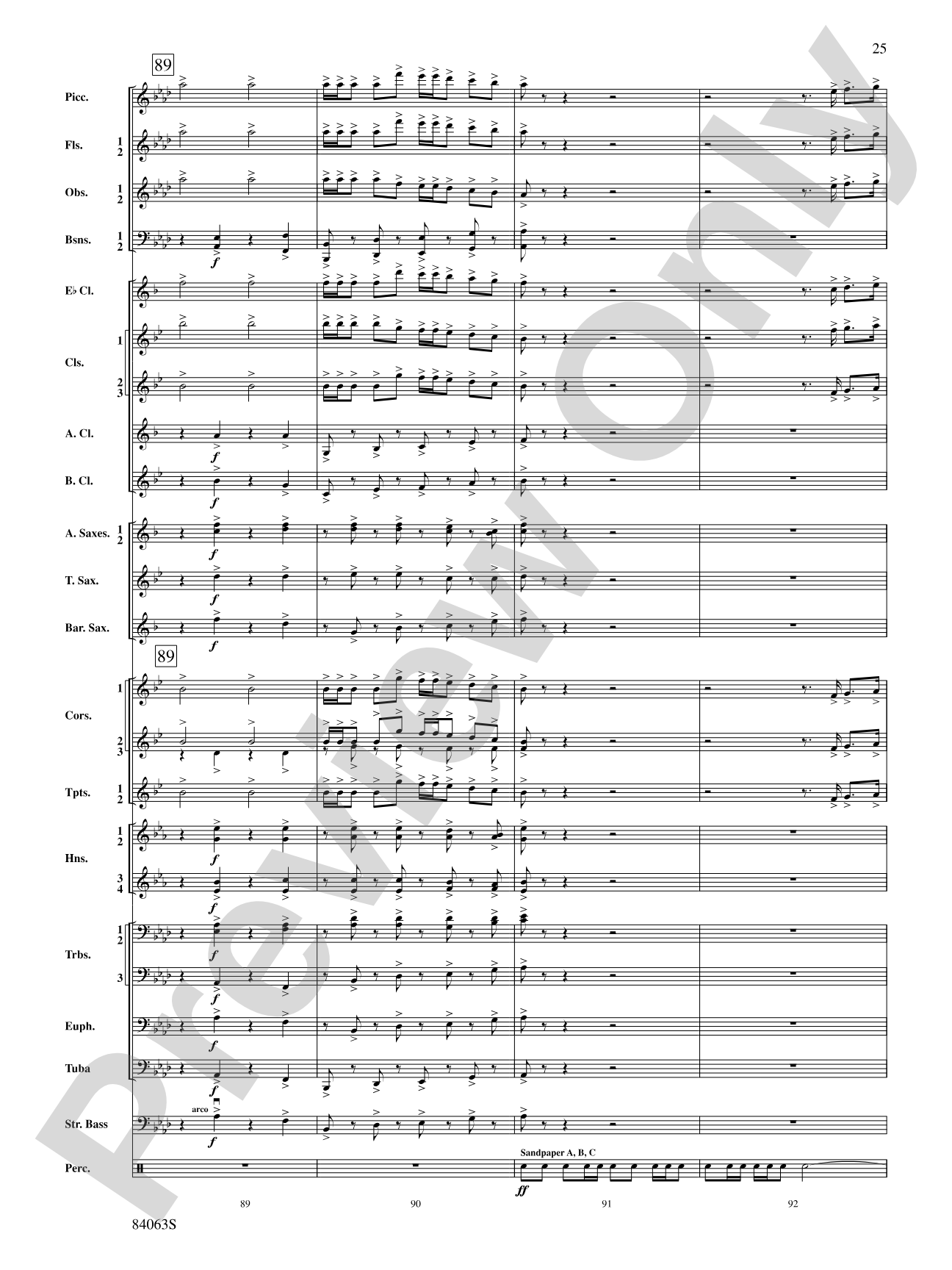 Sandpaper Ballet: Concert Band Conductor Score & Parts