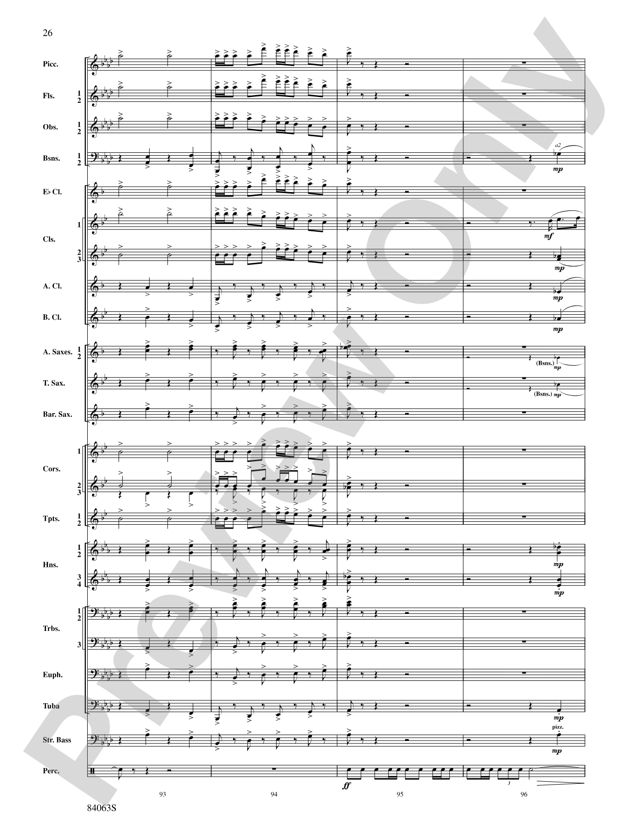 Sandpaper Ballet: Concert Band Conductor Score & Parts