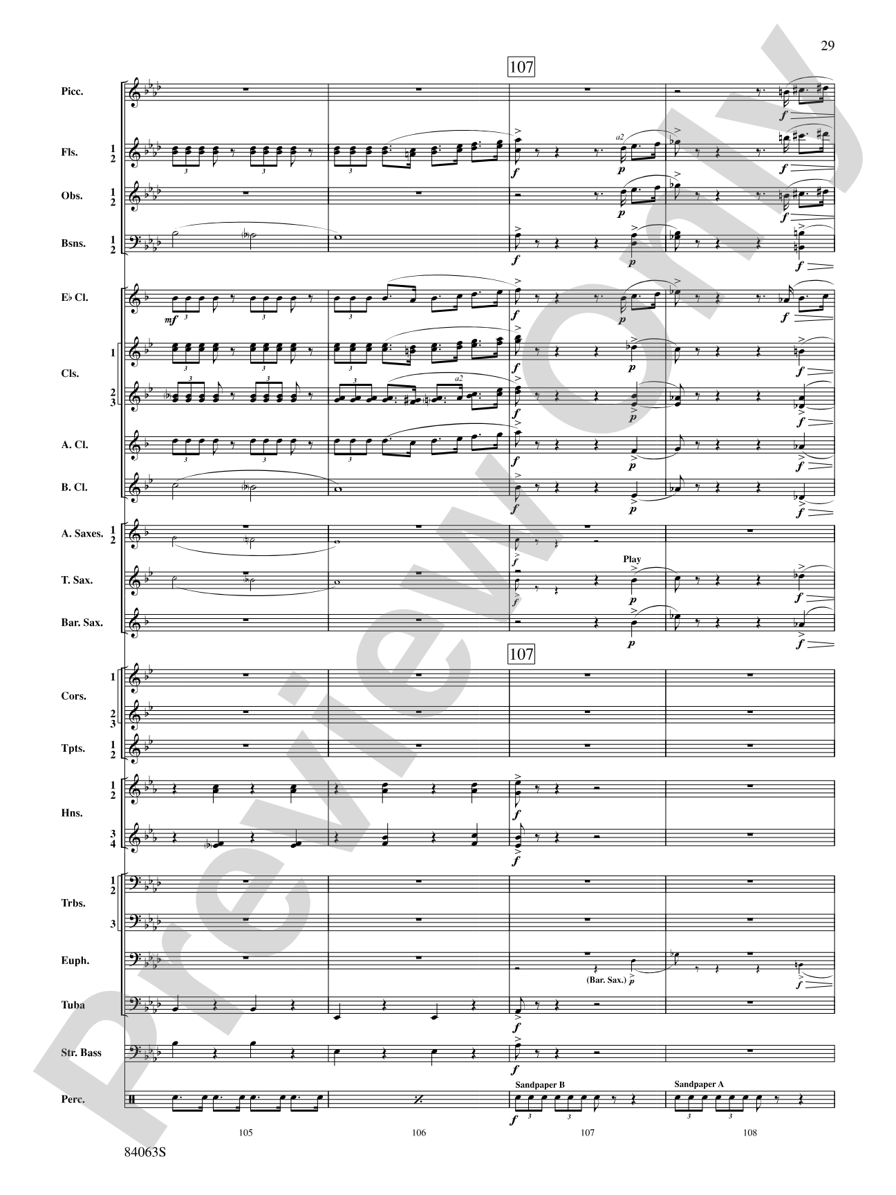 Sandpaper Ballet: Concert Band Conductor Score & Parts