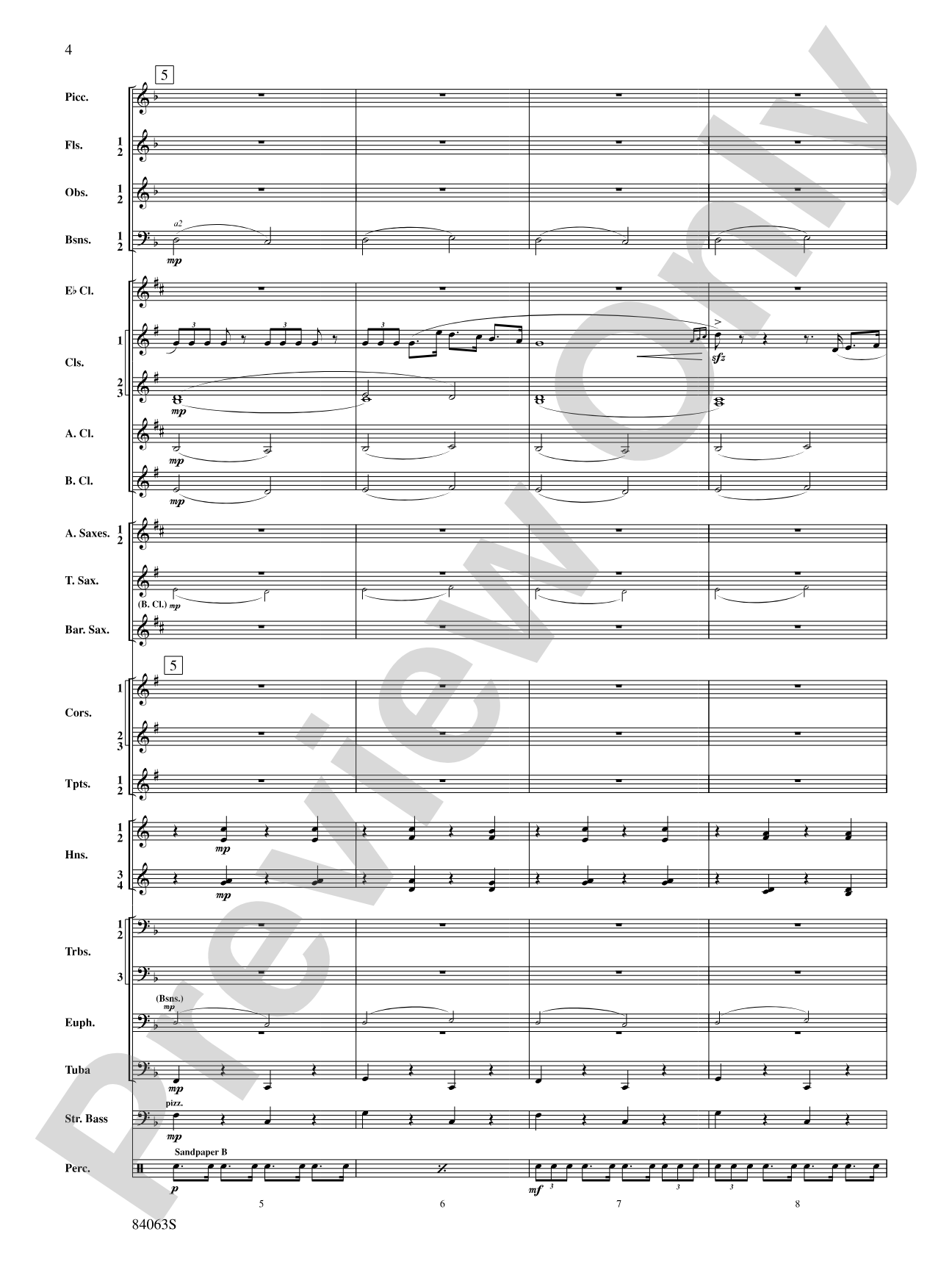 Sandpaper Ballet: Concert Band Conductor Score & Parts