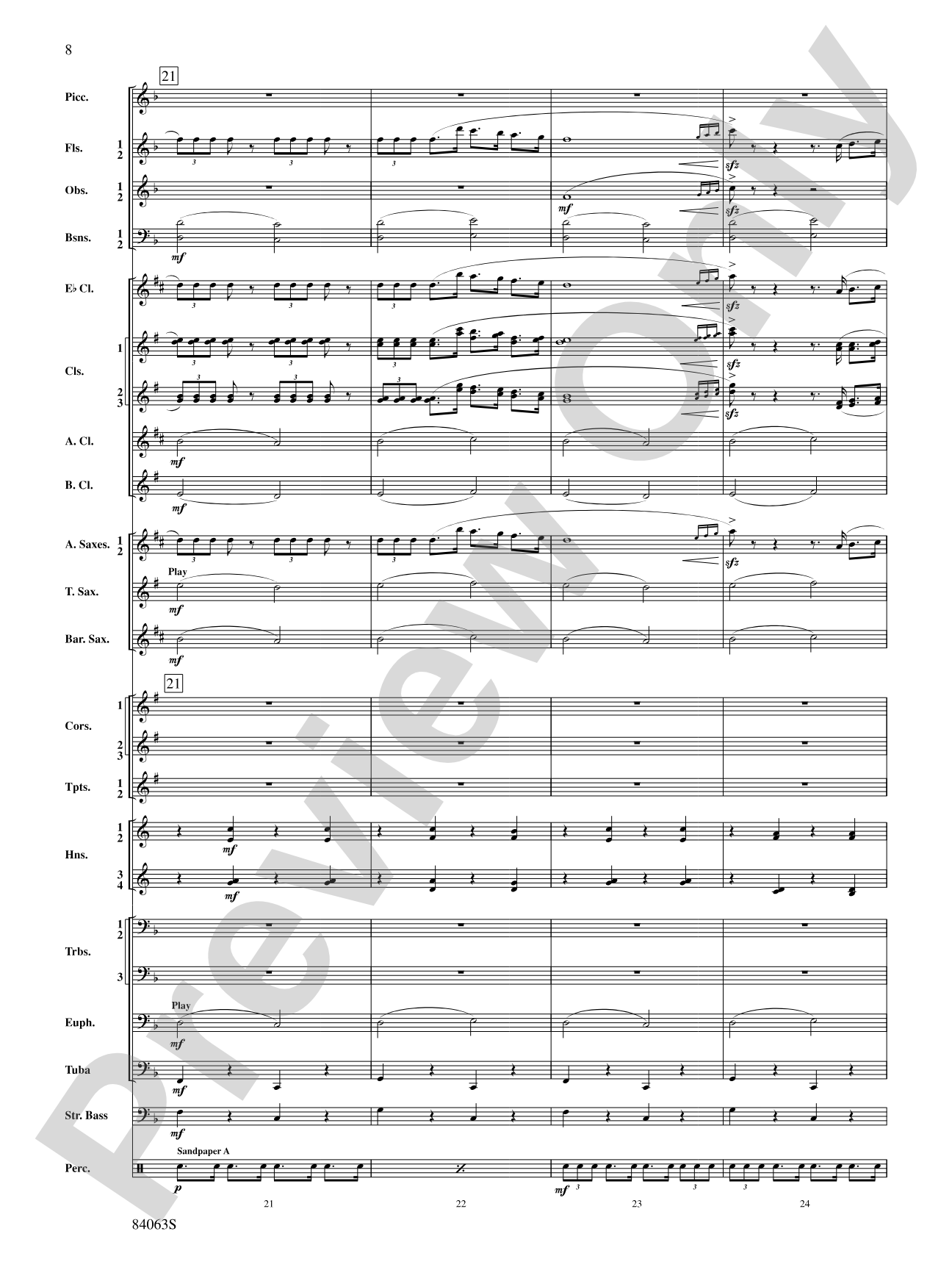 Sandpaper Ballet: Concert Band Conductor Score & Parts