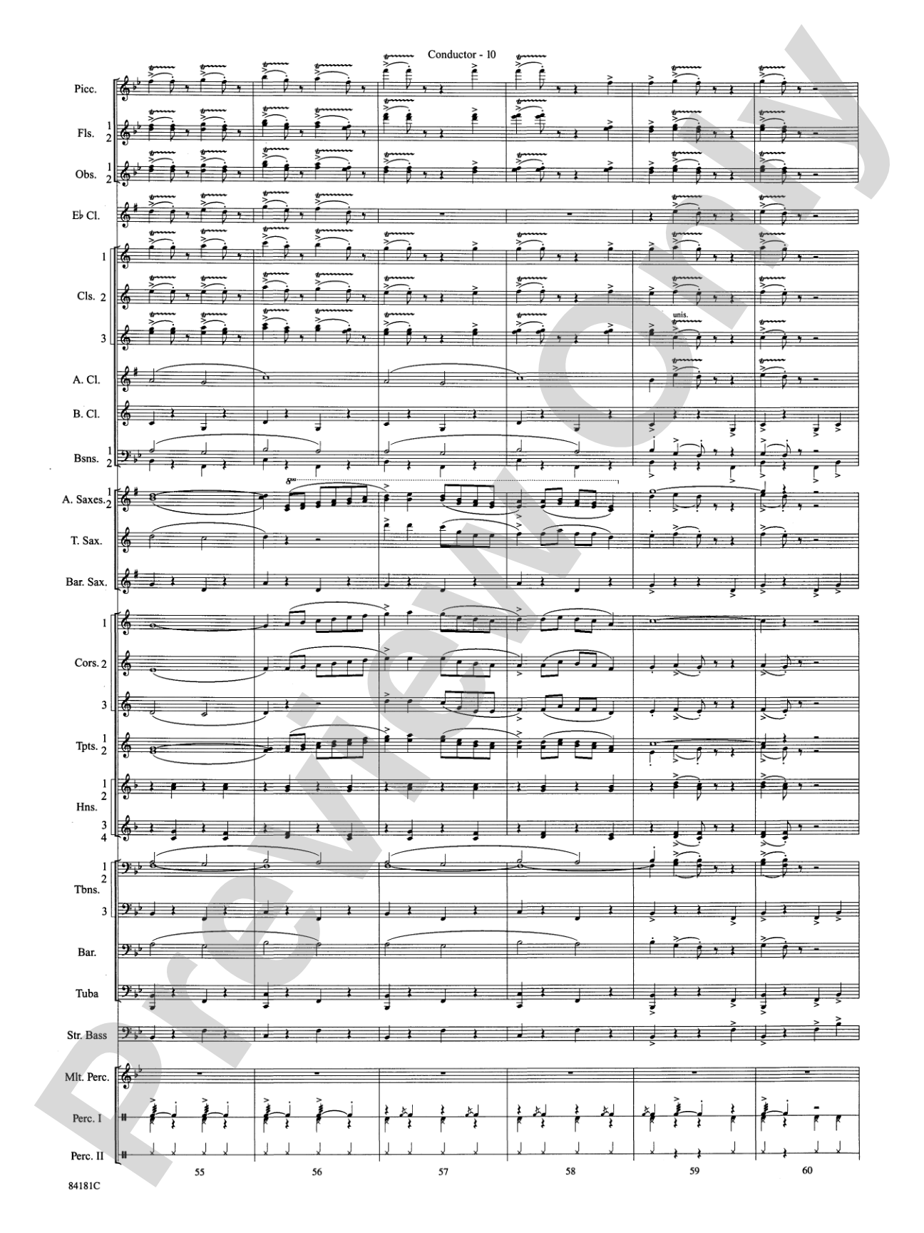 Sleigh Ride: Concert Band Conductor Score & Parts