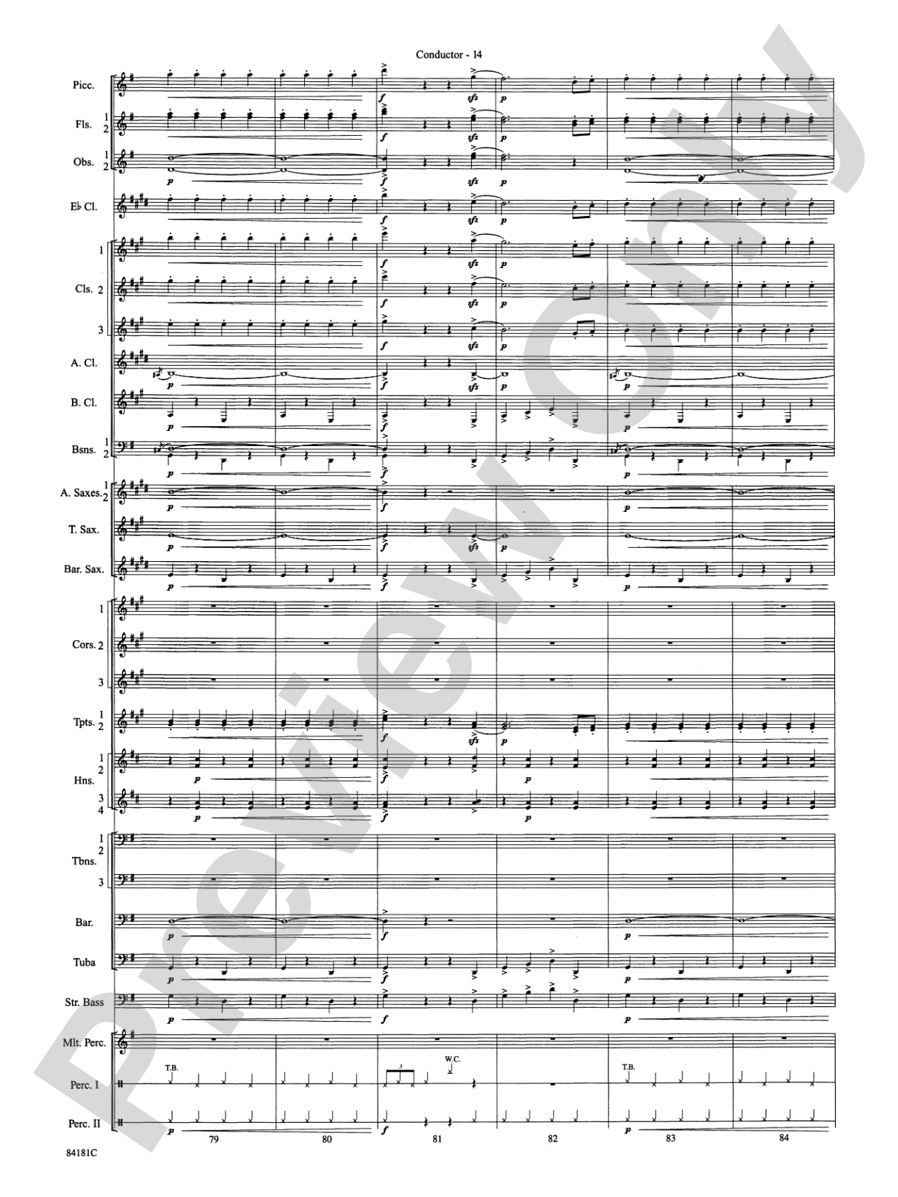 Sleigh Ride: Concert Band Conductor Score & Parts