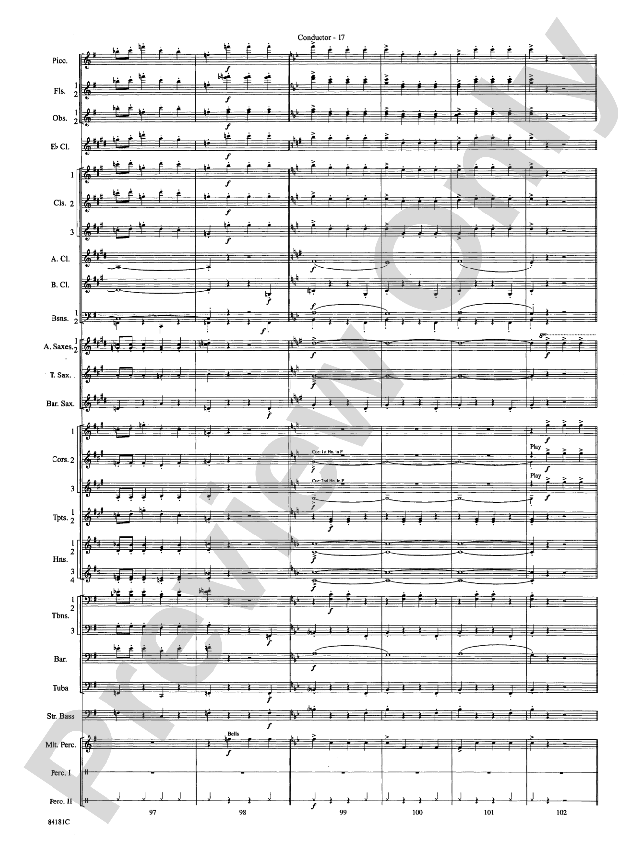 Sleigh Ride: Concert Band Conductor Score & Parts