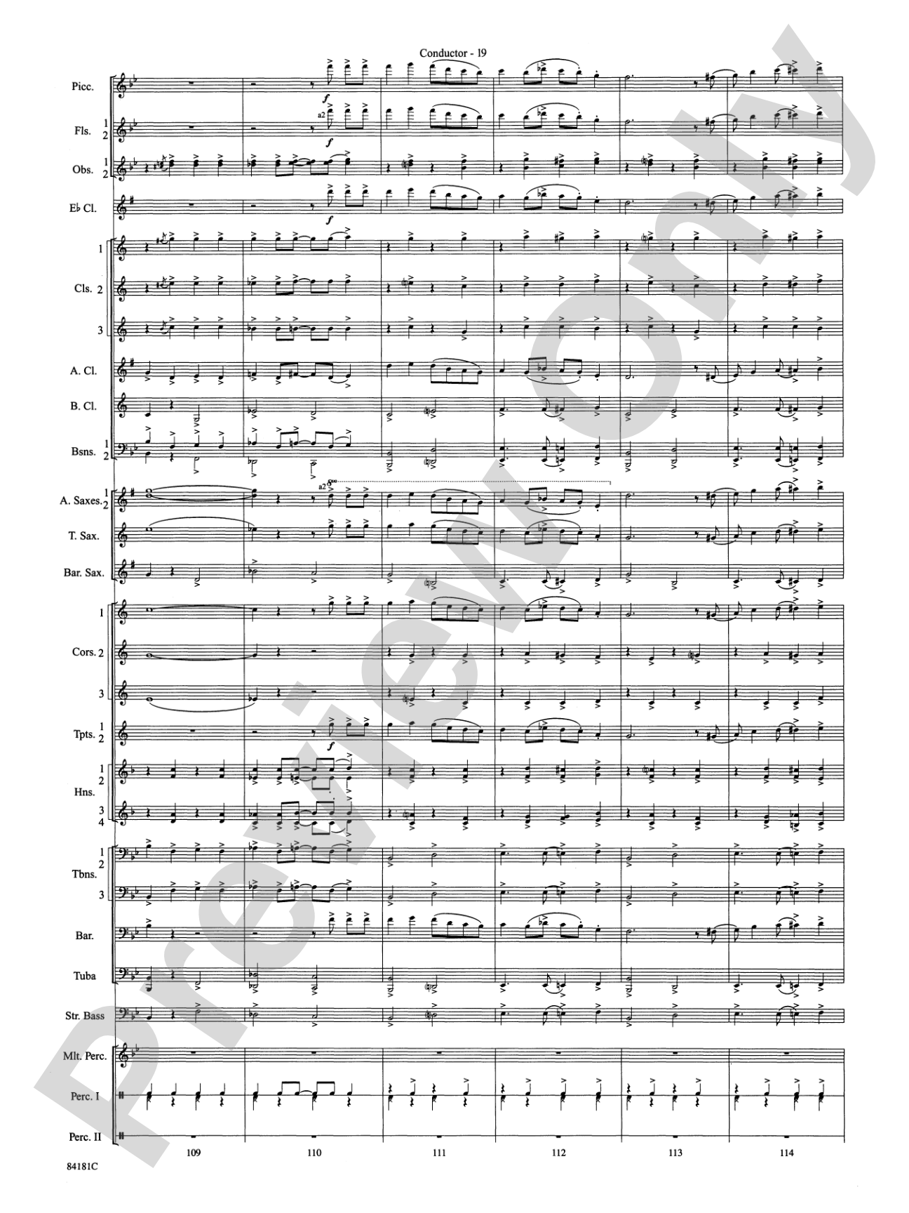 Sleigh Ride: Concert Band Conductor Score & Parts