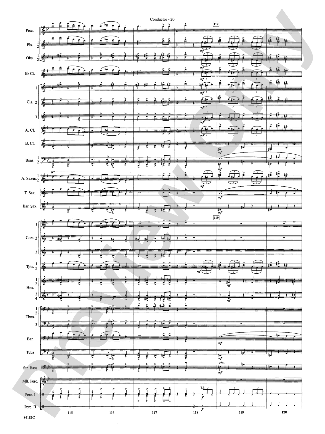 Sleigh Ride: Concert Band Conductor Score & Parts