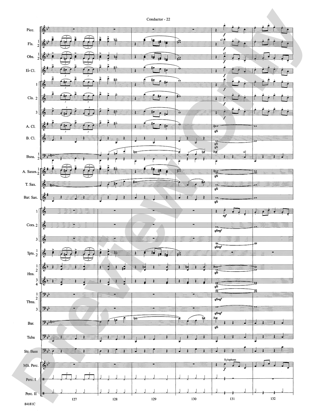 Sleigh Ride: Concert Band Conductor Score & Parts