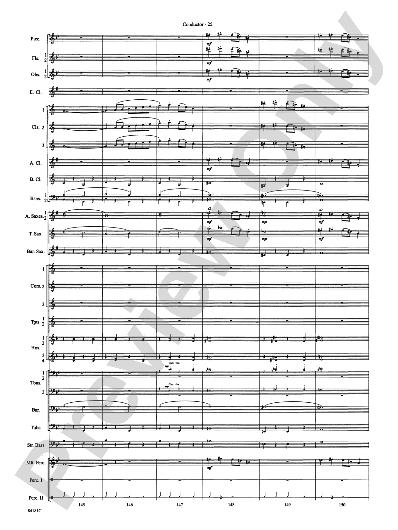 Sleigh Ride: Concert Band Conductor Score & Parts