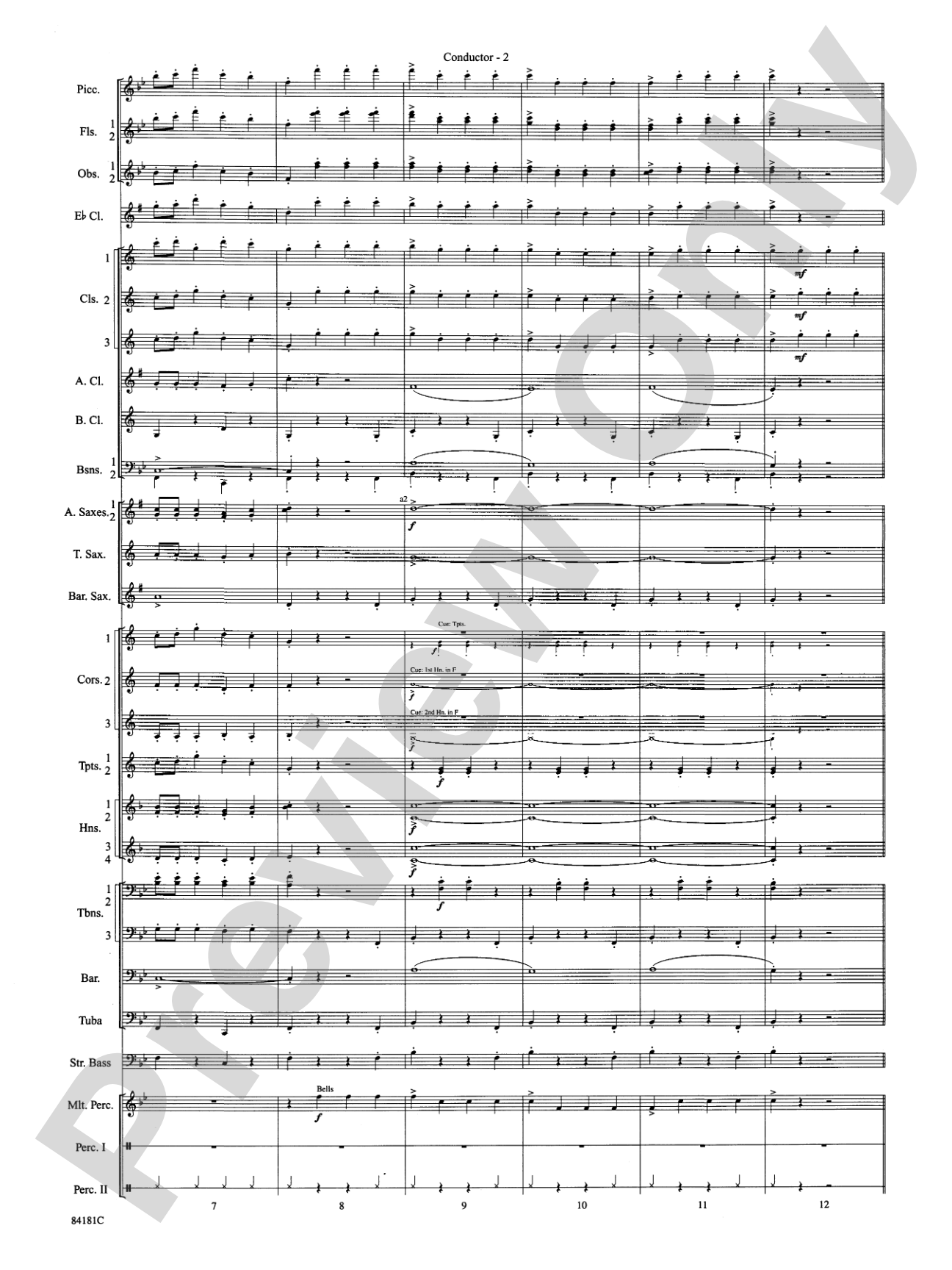 Sleigh Ride: Concert Band Conductor Score & Parts